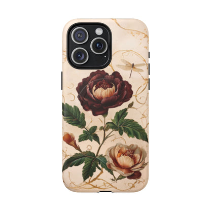 Vintage Burgundy Rose iPhone MagSafe Case