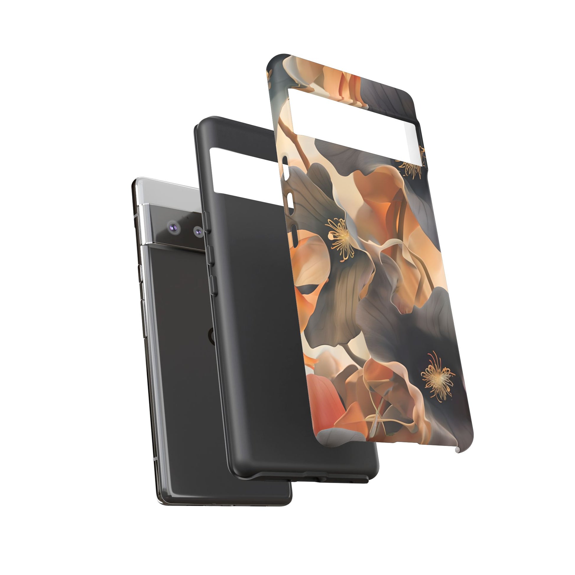 Autumn Ember - Moody Floral Art Google Pixel 6 Pro Tough Phone Case - Warm Earthy Botanical Design