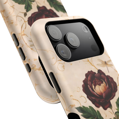 Vintage Burgundy Rose iPhone MagSafe Case