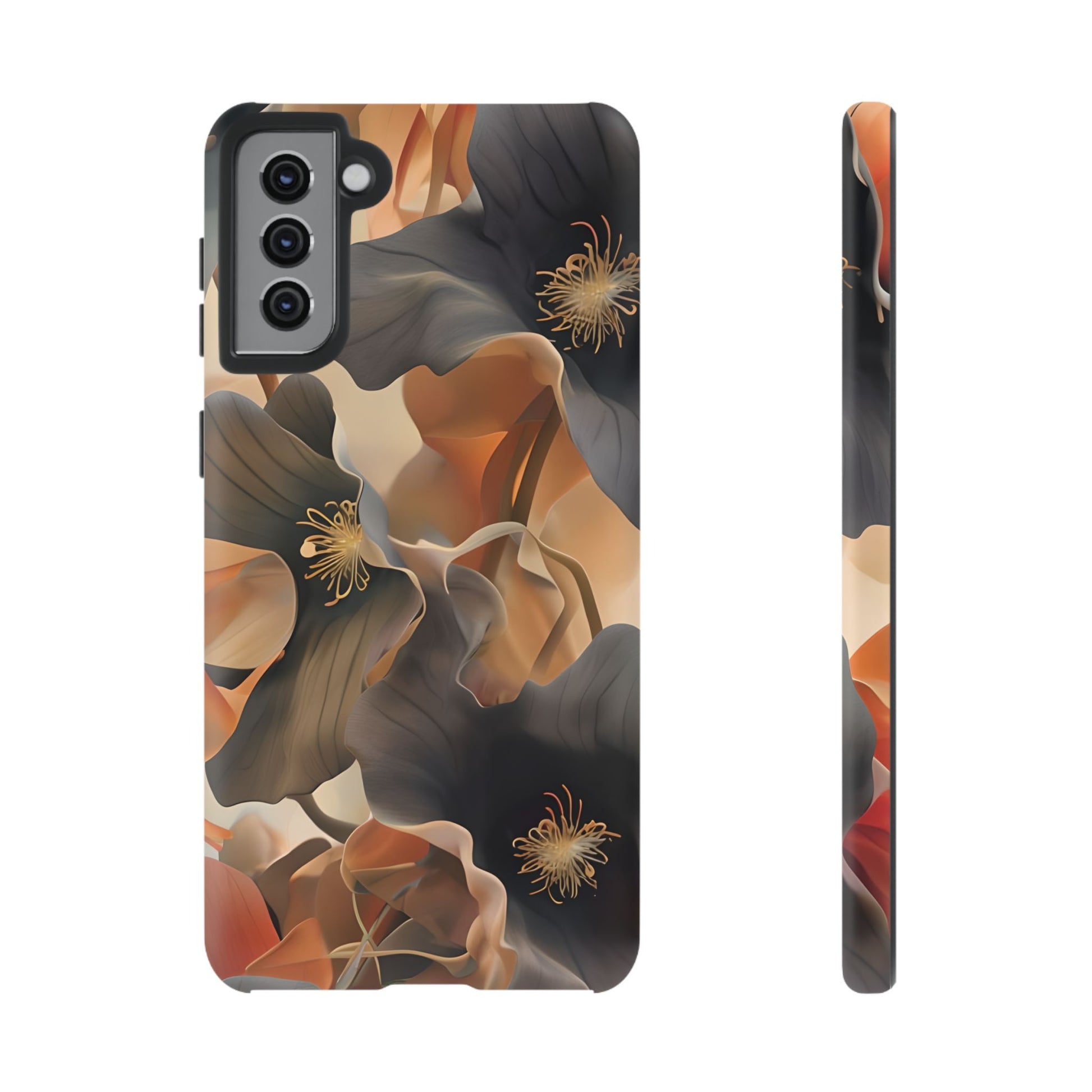 Autumn Ember - Moody Floral Art Samsung Galaxy S21 Plus Tough Phone Case - Warm Earthy Botanical Design