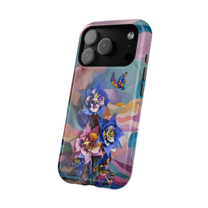 Blue Columbine Carnivale iPhone MagSafe Case