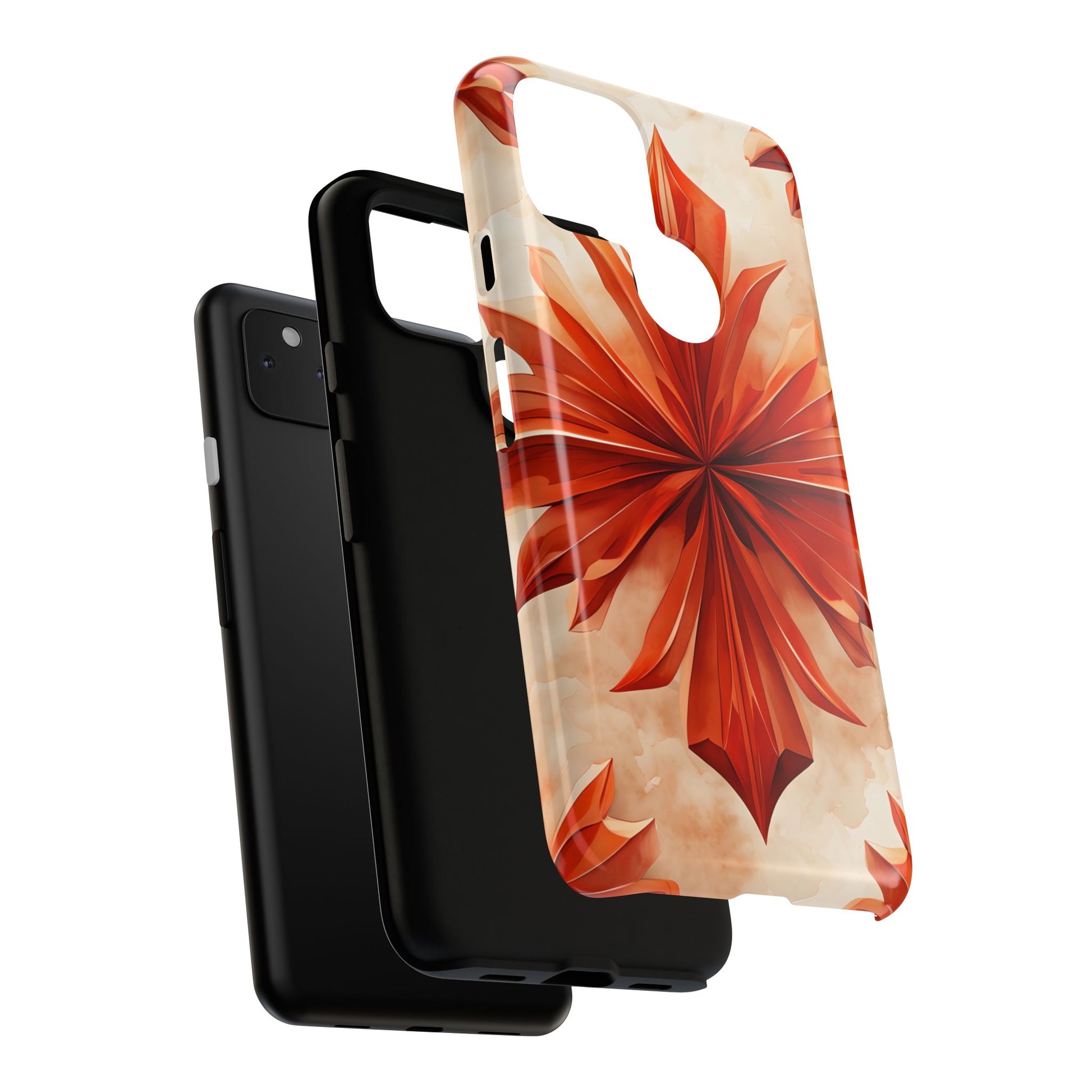 Sunset Fleur Google Pixel 4a 5G - Kaleidoscope Collection of MagSafe Compatible - Vibrant Sunset Flower Design