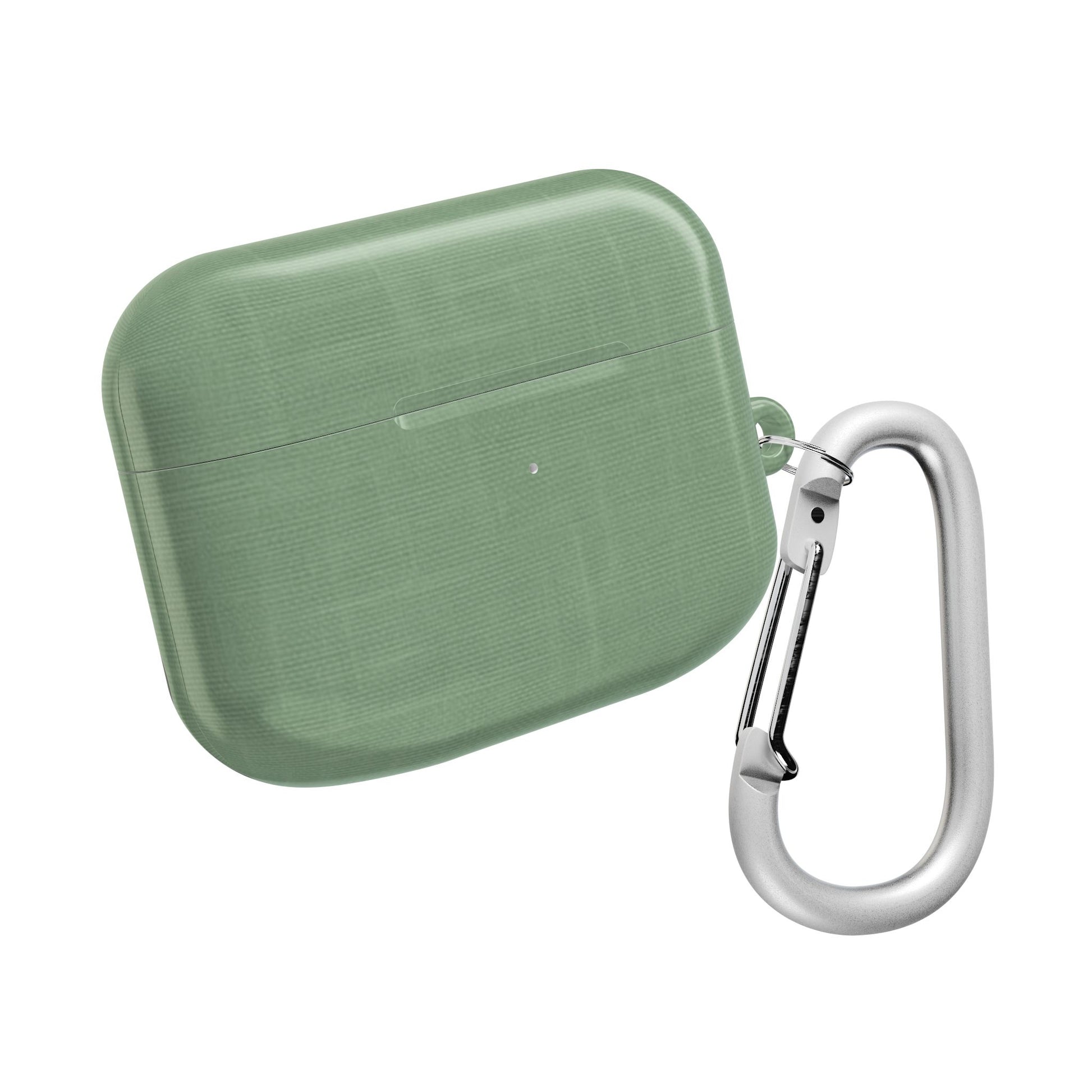 Sage Linen AirPods Case - Minimalist Green Fabric Texture Cover for Gen 1, 2, 3, Pro Gen 1 & 2