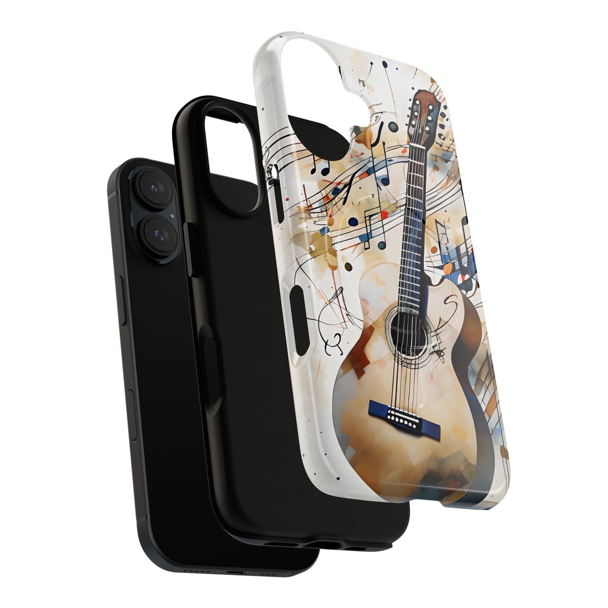 Strum and Flow Acoustic Guitar Art iPhone 16 MagSafe Case