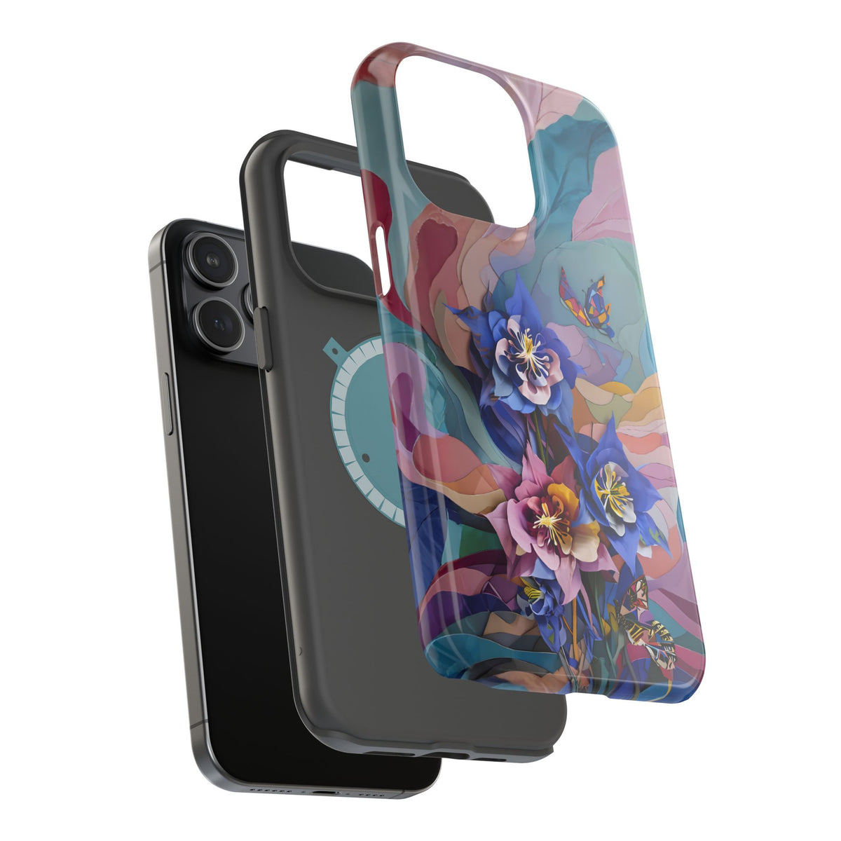 Blue Columbine Carnivale iPhone MagSafe Case
