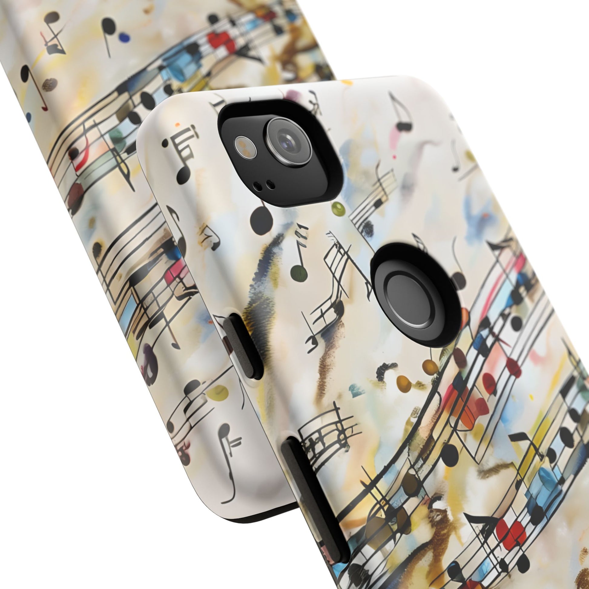 Melodic Flow Abstract Music Notes Tough Case for Google Pixel 2 - Shockproof Phone Cover