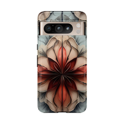 Autumn Ember burnt orange floral bloom design Google Pixel phone case