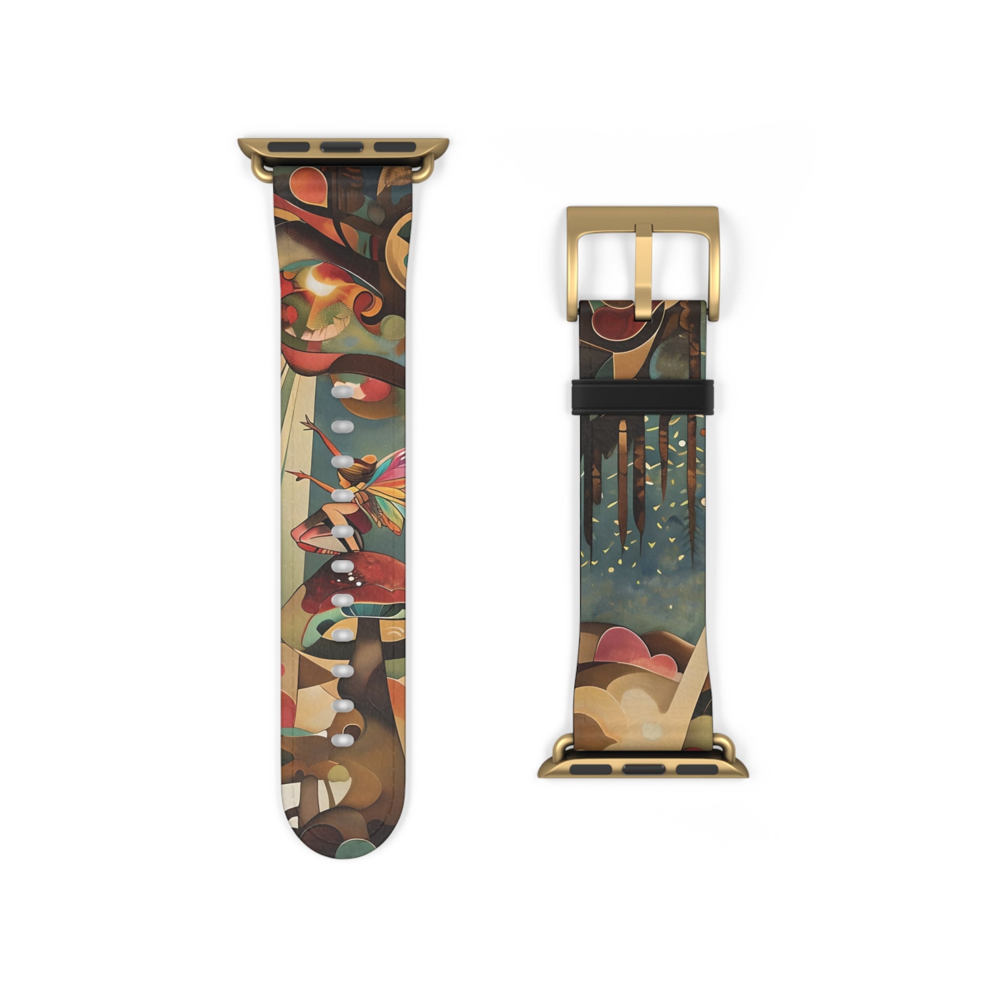 Enchanted Orchard Apple Watch Band - Artistic Fantasy Strap, Elegant Fairy Design, Premium Gift for Smartwatch Lovers