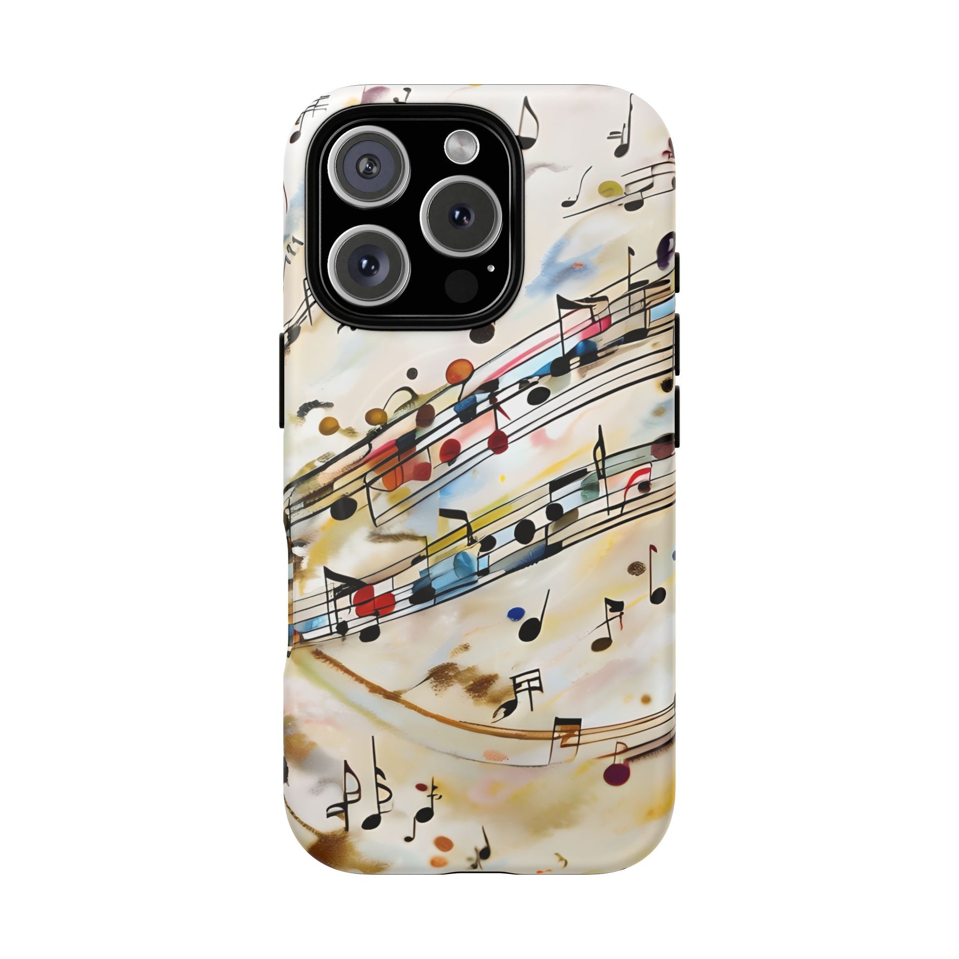 Melodic Flow Abstract Music Notes iPhone 16 Pro MagSafe Case