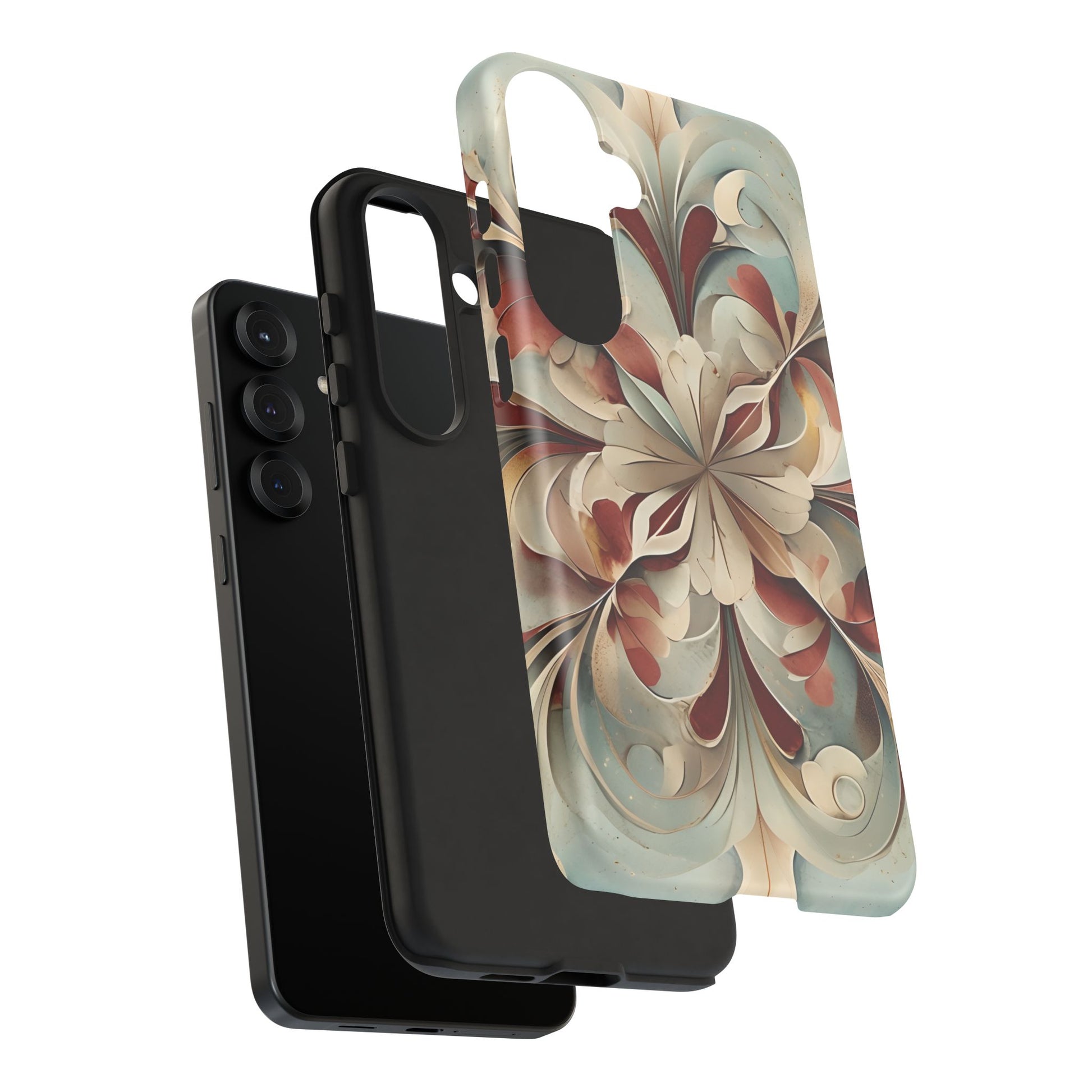 Vintage Baroque Blossom - Ornate Floral Art Samsung Galaxy S25 Plus Tough Phone Case - Elegant Baroque-Inspired Design