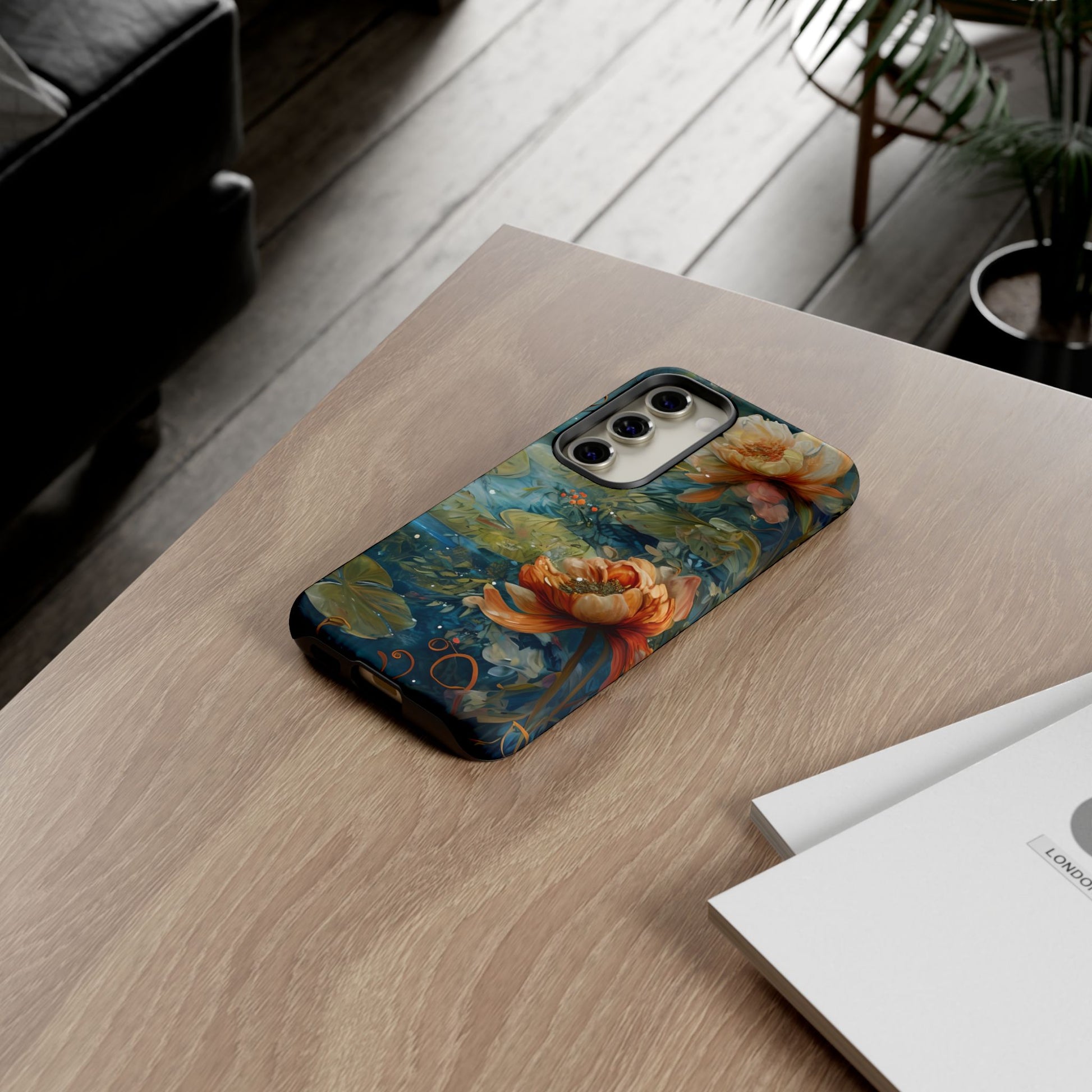 Waterlily Nocturne Samsung Galaxy S23 Case - Artistic Mountain Lake Design, Nature-Inspired Protective Cover, Elegant Gift for Outdoor Lovers