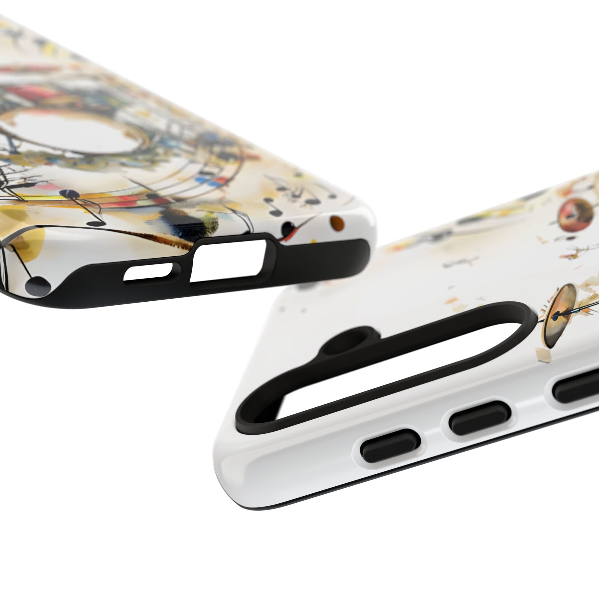 Beatline Abstract Drums and Music Notes Tough Case for Samsung Galaxy S24 - Shockproof Phone Cover