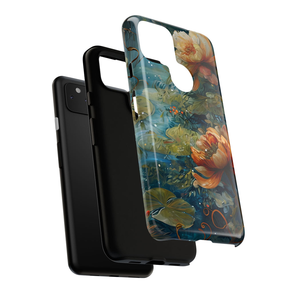Waterlily Nocturne Tough Case for Google Pixel 4a 5G - Premium Artistic Shockproof Cover, Elegant Protective Phone Case