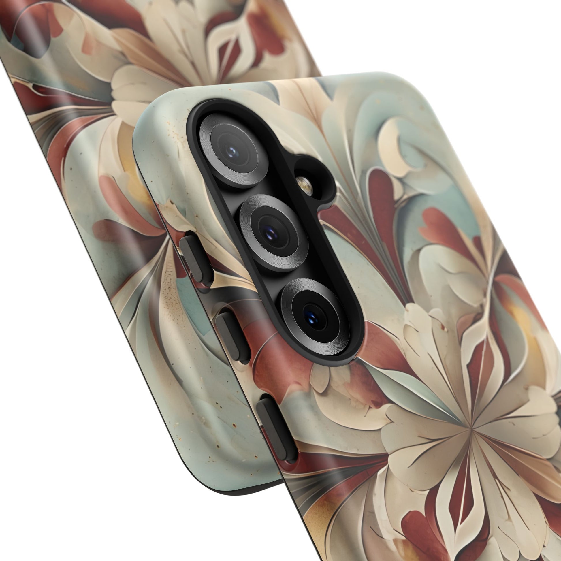 Vintage Baroque Blossom - Ornate Floral Art Samsung Galaxy S25 Tough Phone Case - Elegant Baroque-Inspired Design