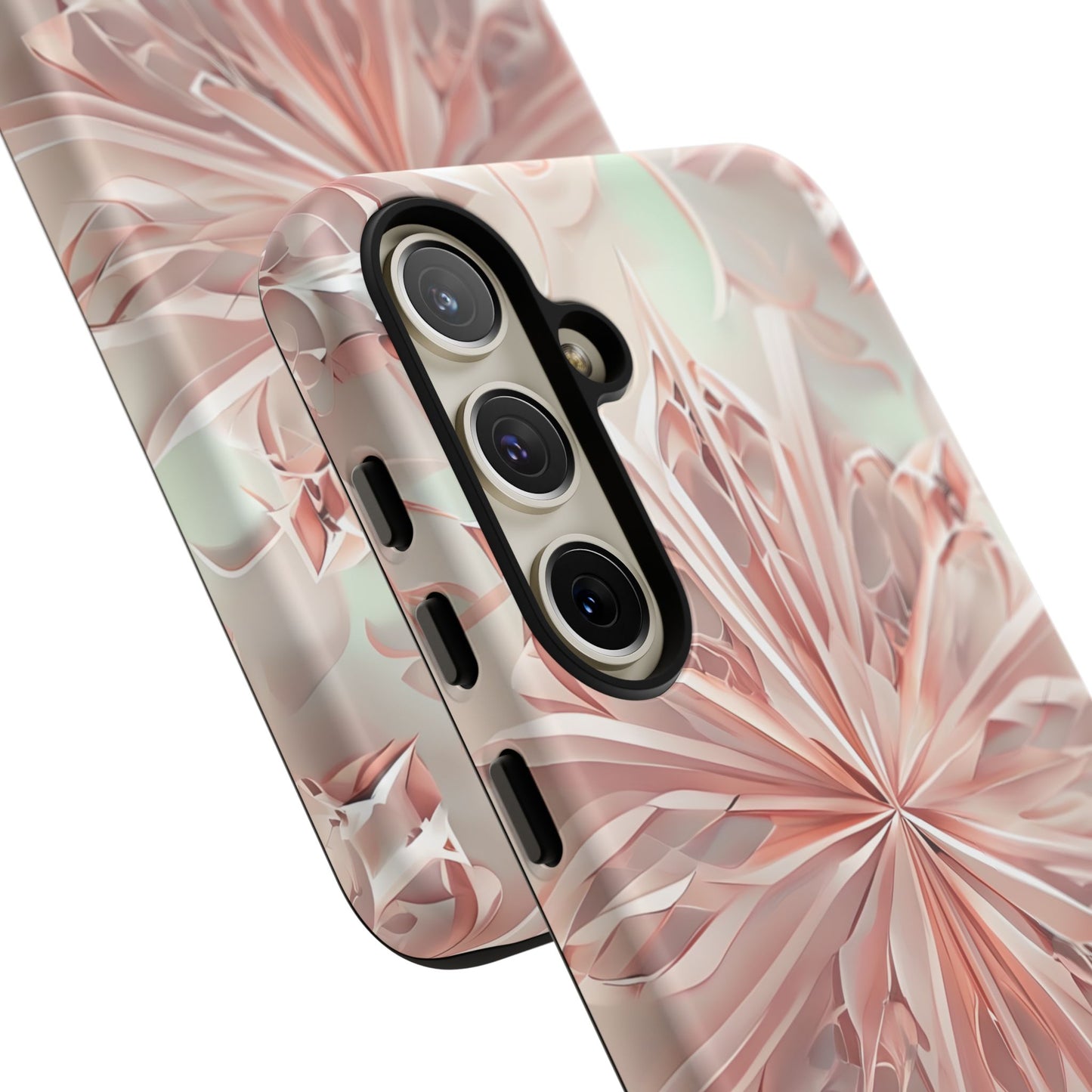 Blush Frost from our Kaleidoscope Collection - Samsung Galaxy tough case - Soft Pink Geometric Floral Design