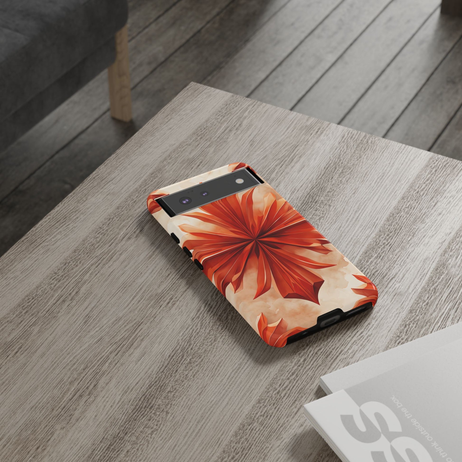 Sunset Fleur Google Pixel 6 - Kaleidoscope Collection of MagSafe Compatible - Vibrant Sunset Flower Design