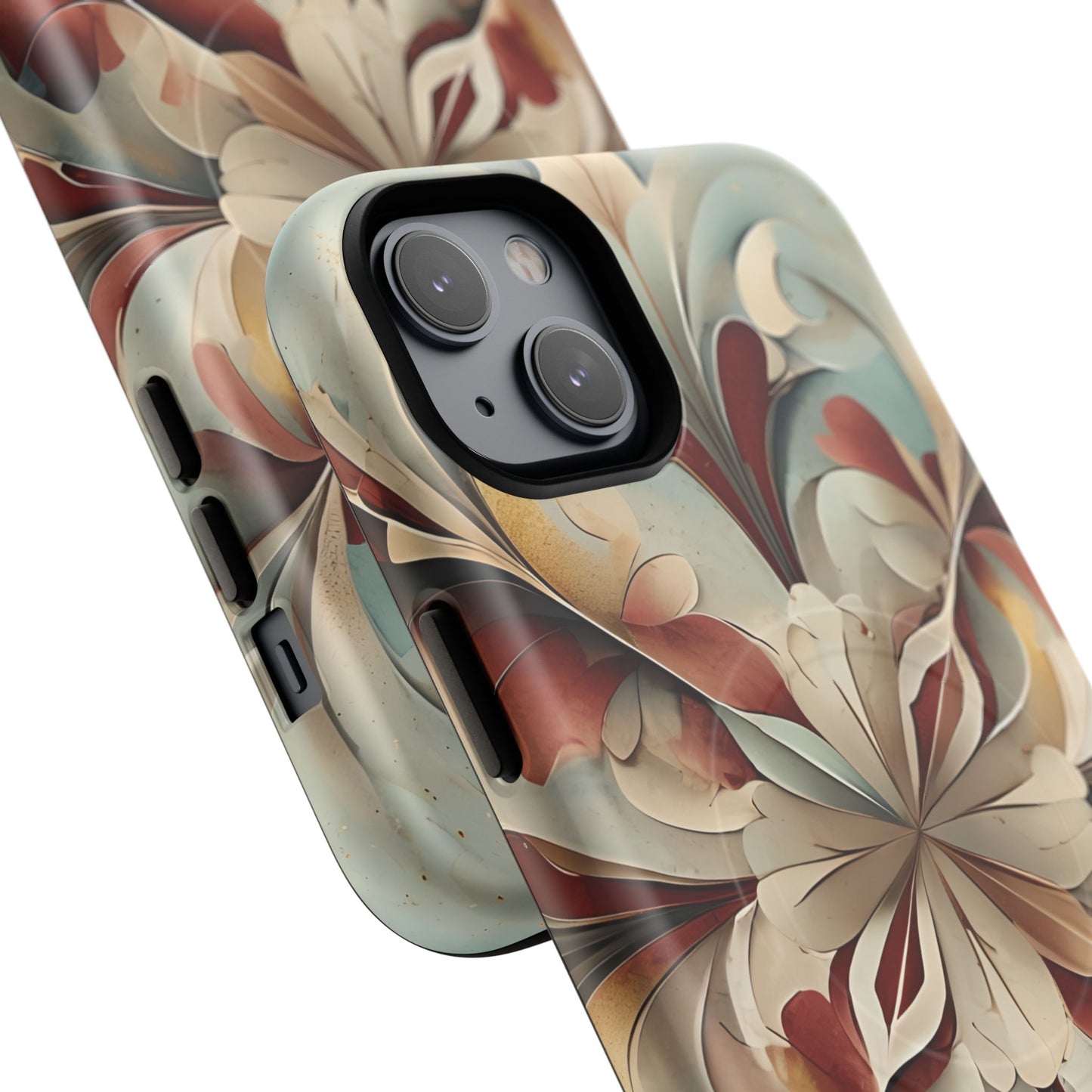 Vintage Baroque Blossom - Ornate Floral Art iPhone MagSafe Phone Case - Elegant Baroque-Inspired Design