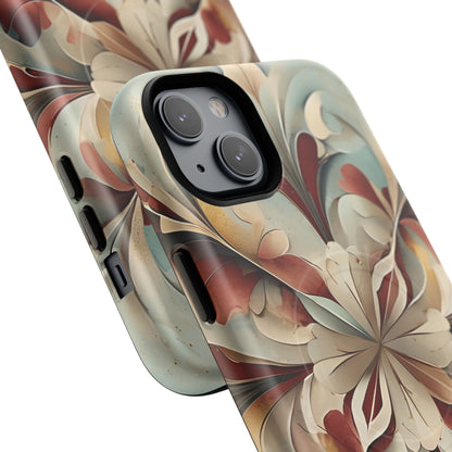 Vintage Baroque Blossom - Ornate Floral Art iPhone MagSafe Phone Case - Elegant Baroque-Inspired Design