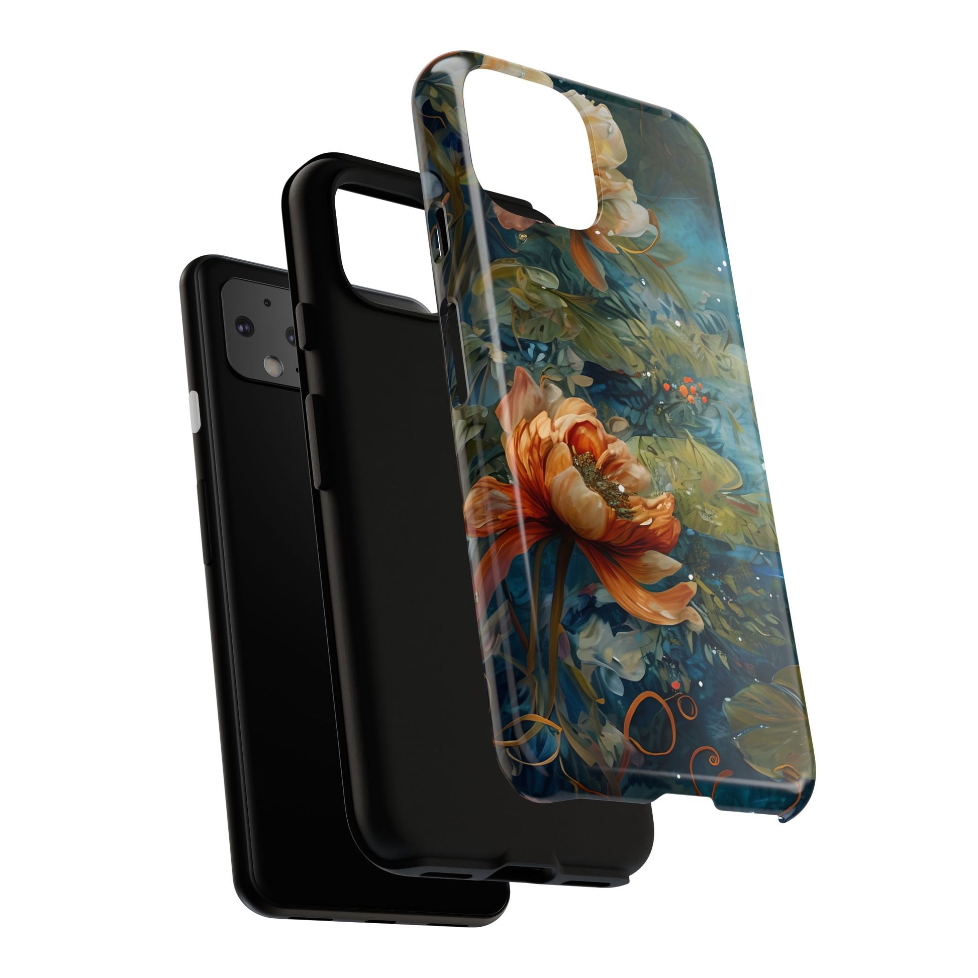 Waterlily Nocturne Tough Case for Google Pixel 4 - Premium Artistic Shockproof Cover, Elegant Protective Phone Case