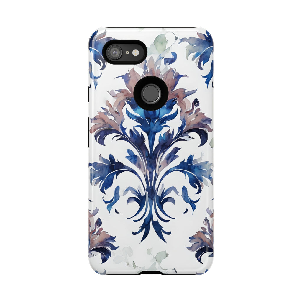 Delft Reverie - Elegant Blue & White Google Pixel 3XL Tough Phone Case - Dutch Delftware-Inspired Floral Design