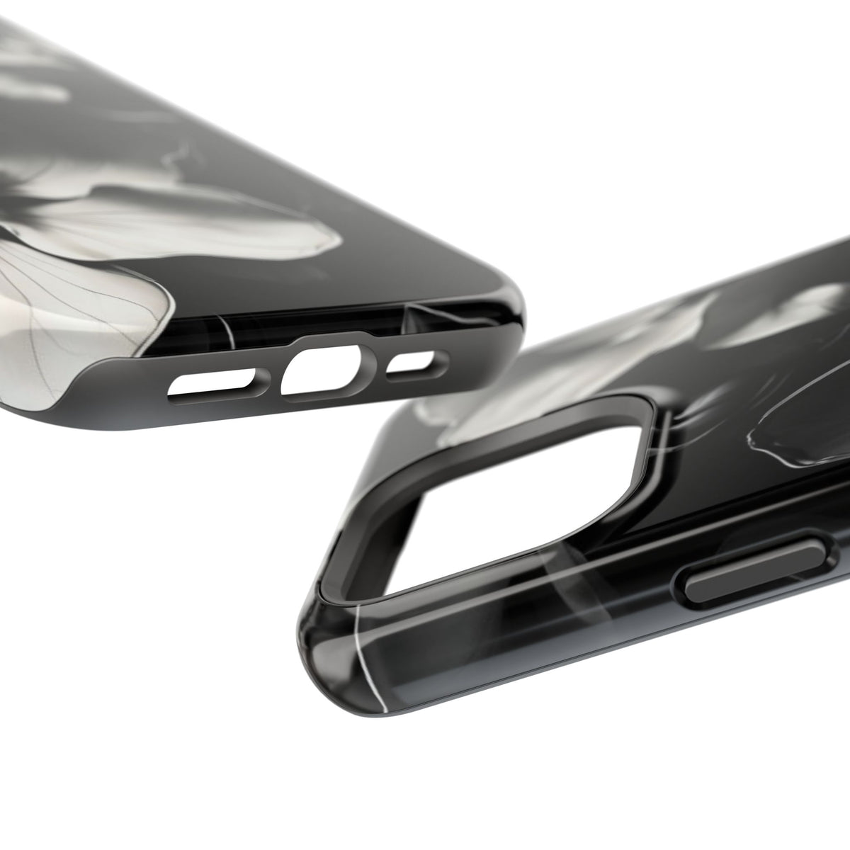 Monochrome Magnolia iPhone MagSafe Case