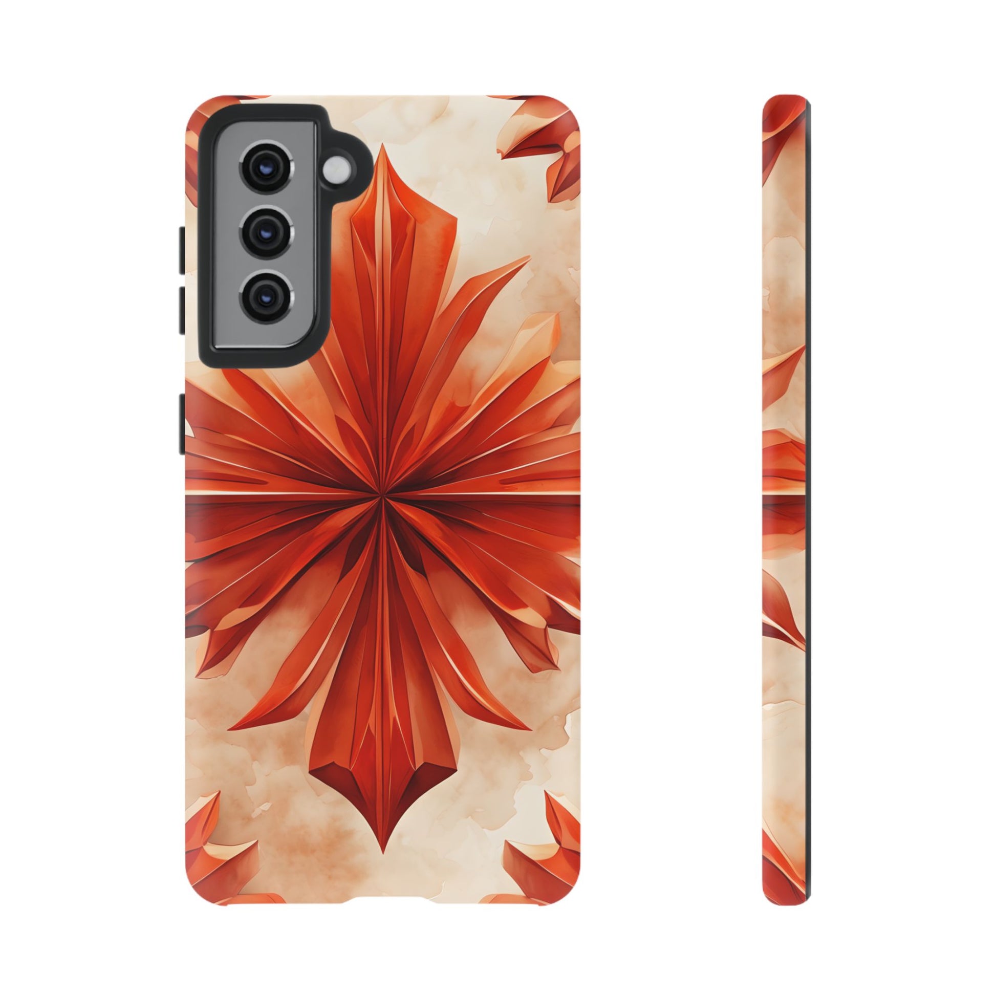 Sunset Fleur Samsung Galaxy S21 - Kaleidoscope Collection of MagSafe Compatible - Vibrant Sunset Flower Design