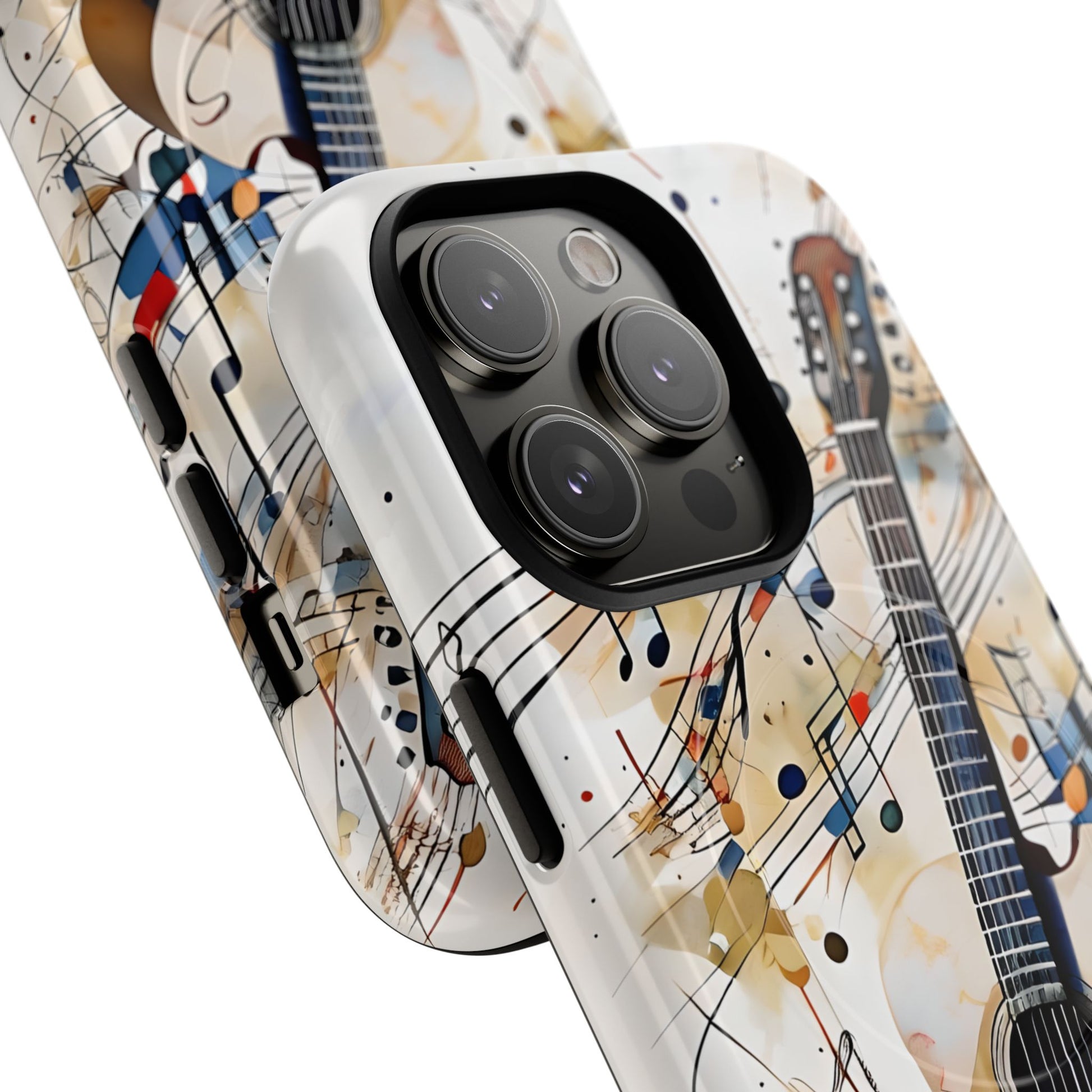 Strum and Flow Acoustic Guitar Art iPhone 14 Pro MagSafe Case