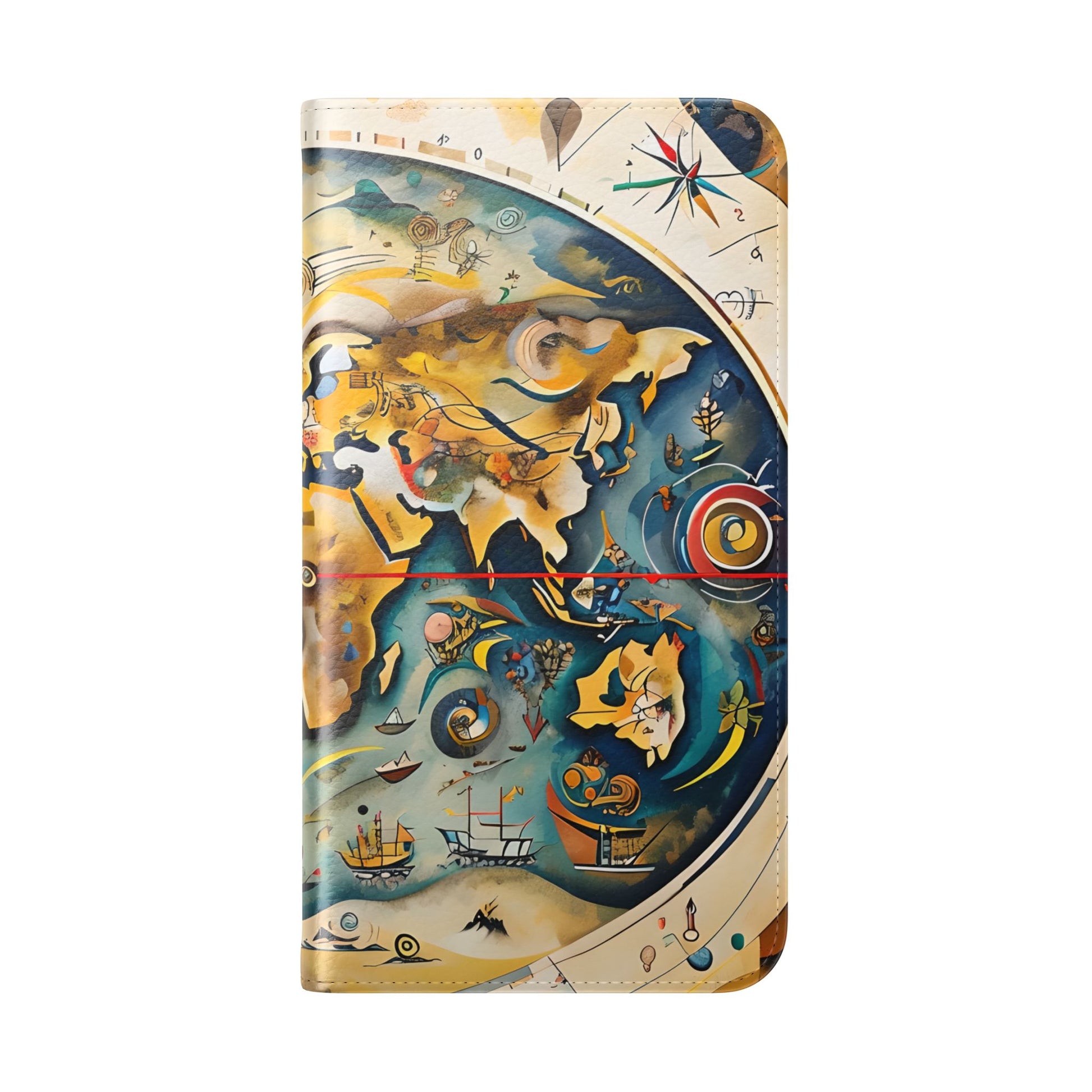 Celestial Map - Vintage-Inspired Phone Wallet Case for iPhone 14