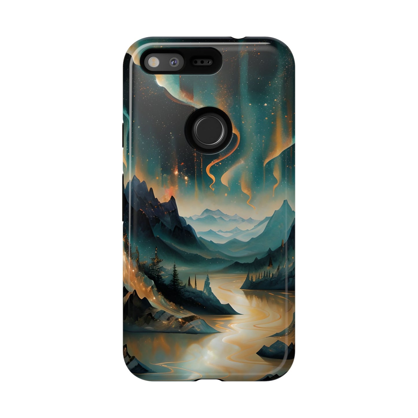 Aurora Dreamscape Tough Case for Google Pixel - Northern Lights Artistic Shockproof Cover, Elegant Protective Phone Case