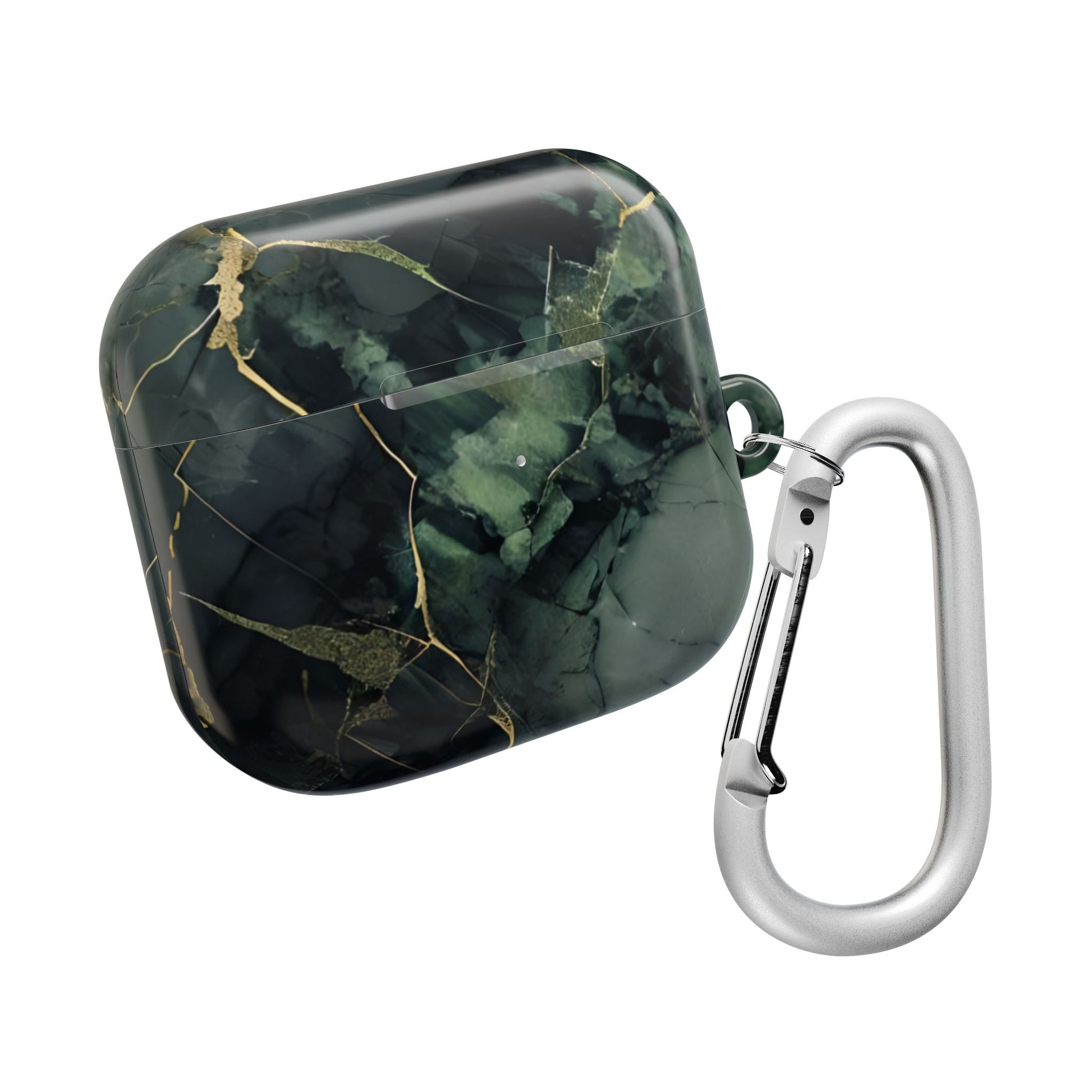 Verdant Vein AirPod Case - Green Marble Earbud Cover for Gen 1, 2, 3, Pro Gen 1 & 2