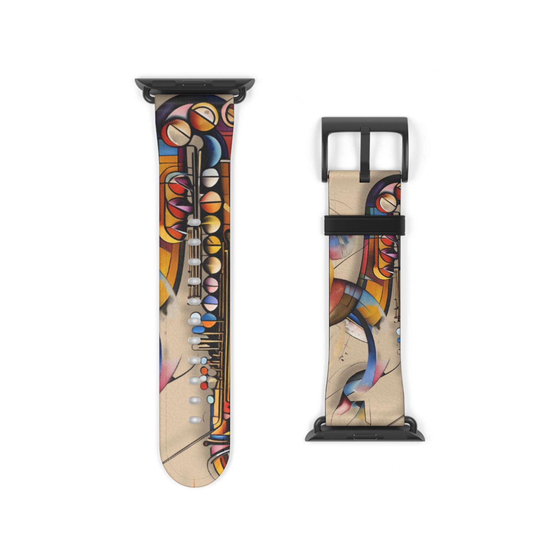 Brass Rhapsody Apple Watch Band Strap - Abstract Saxophone Design