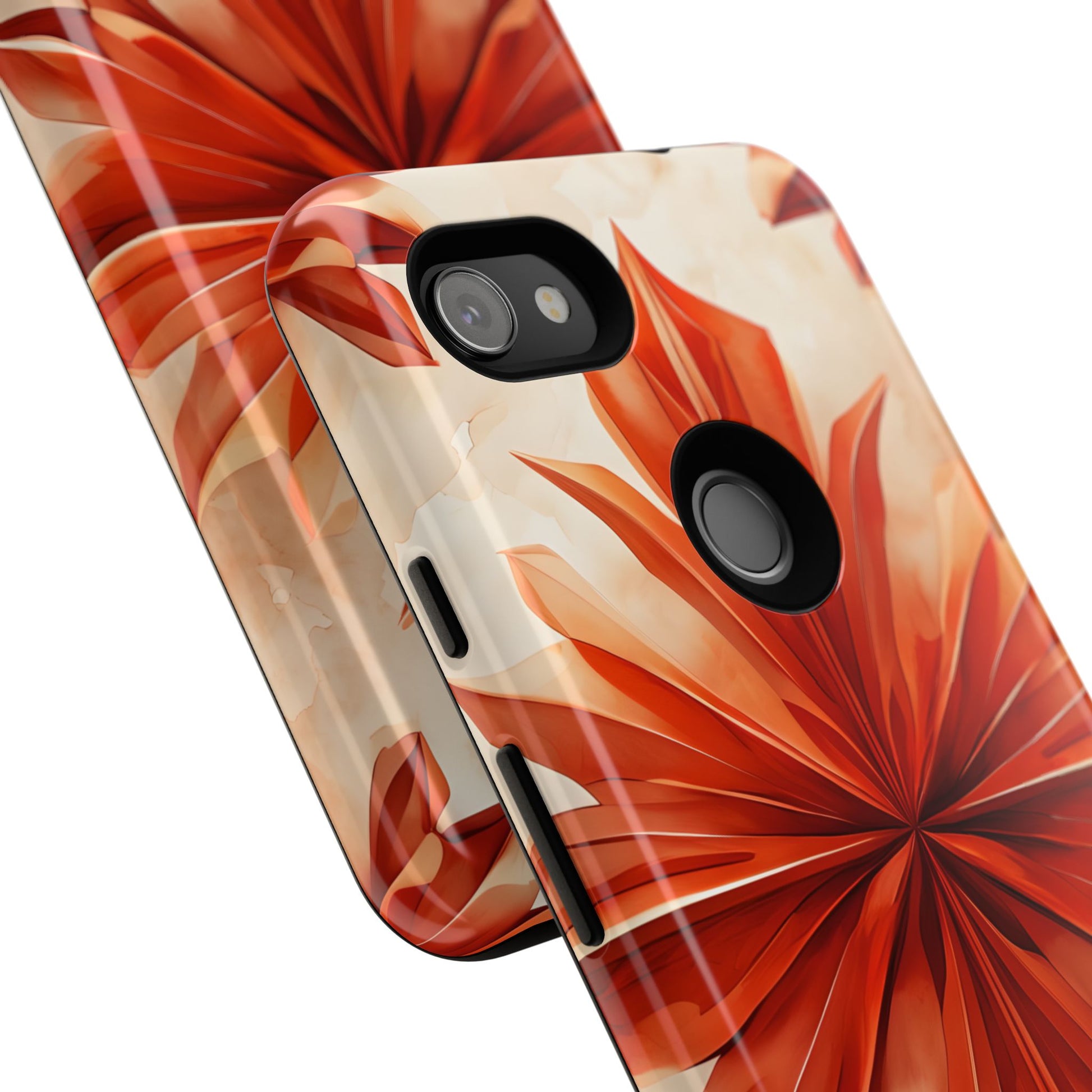 Sunset Fleur Google Pixel 3a XL - Kaleidoscope Collection of MagSafe Compatible - Vibrant Sunset Flower Design