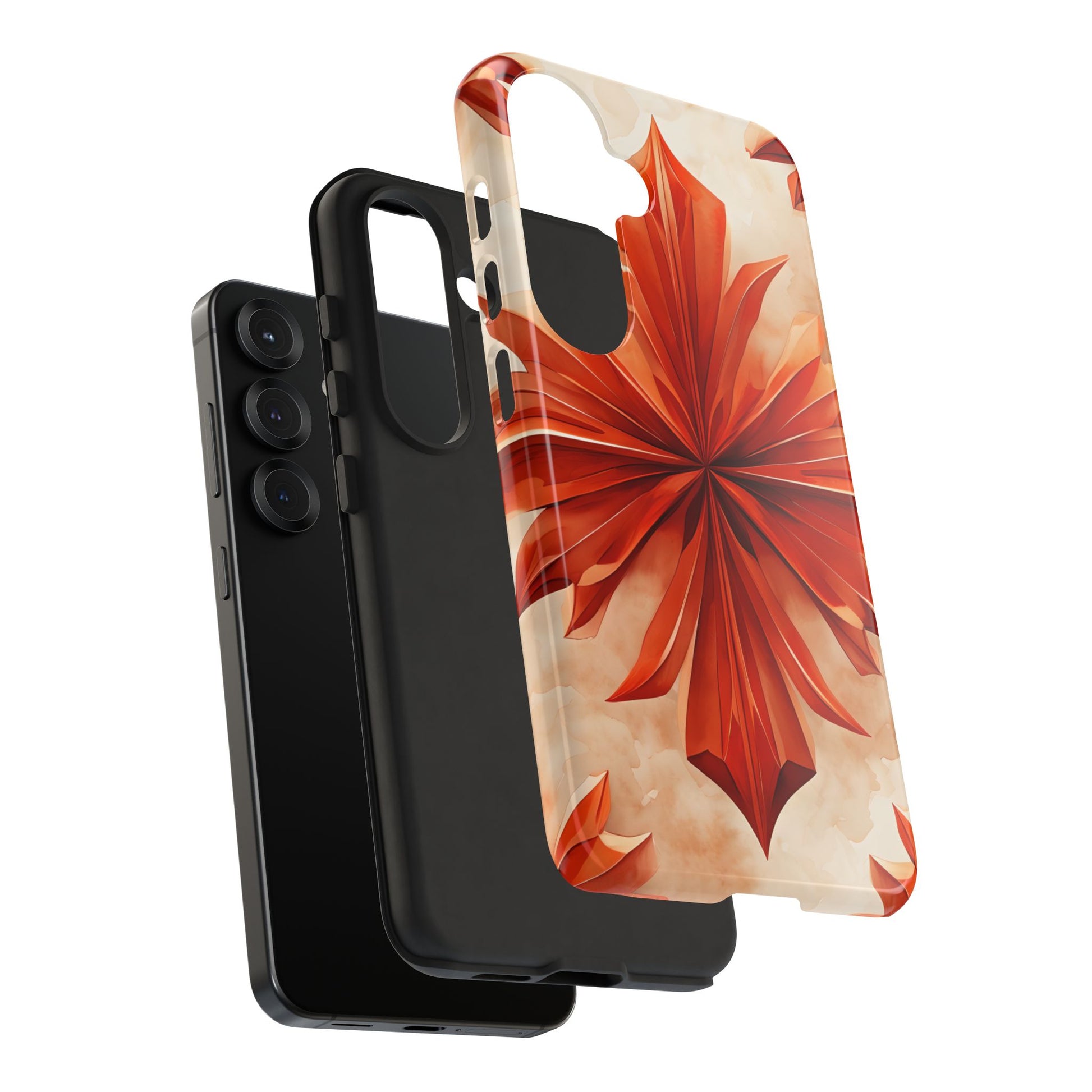 Sunset Fleur Samsung Galaxy S25 - Kaleidoscope Collection of MagSafe Compatible - Vibrant Sunset Flower Design