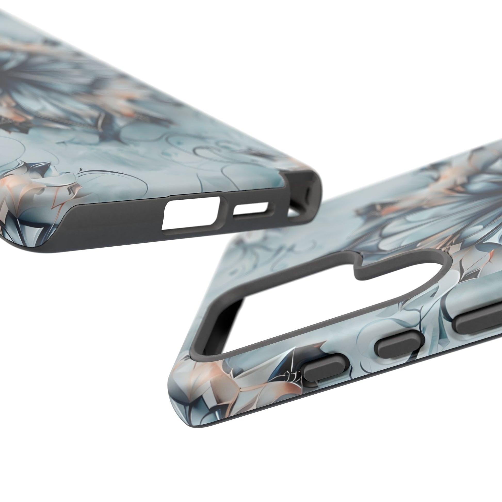 Indigo Mirage - Artistic Kaleidoscope Collection Artistic Floral - Samsung Galaxy S25 Ultra Tough Phone Case - Bold Indigo Symmetrical Design