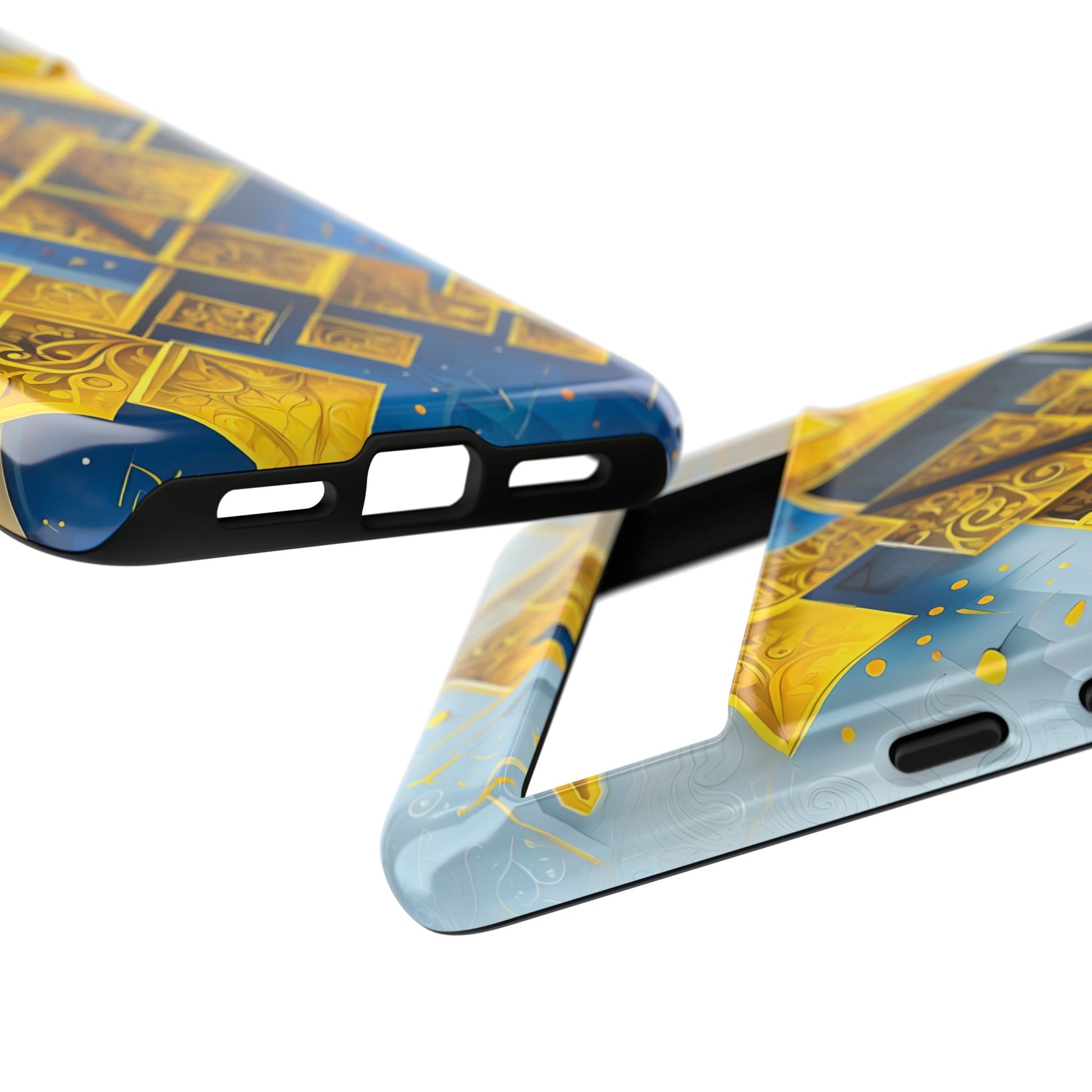 Golden Ascent Luxe Geometric Google Pixel 8 Pro Tough Case - Elegant Abstract Gold Design
