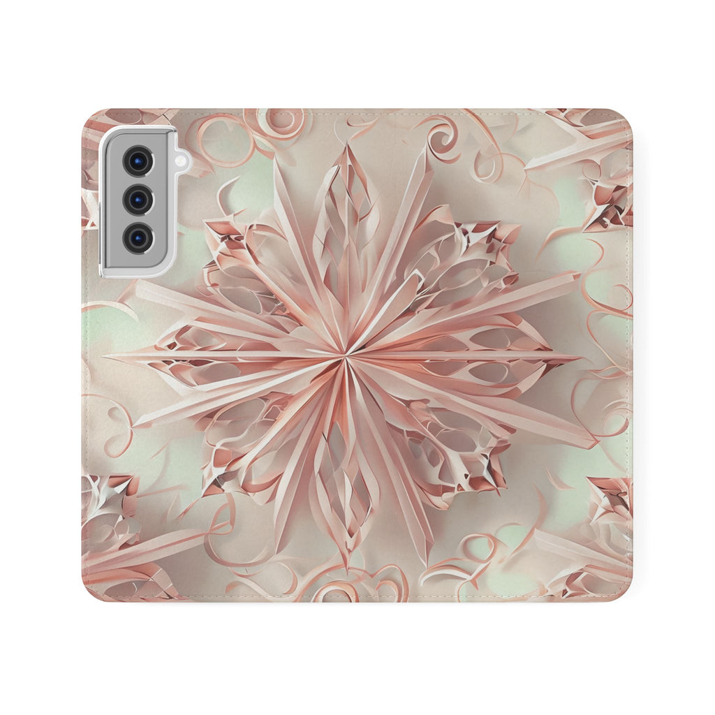 Blush Frost - Abstract Wallet Phone Case for Samsung Galaxy S21