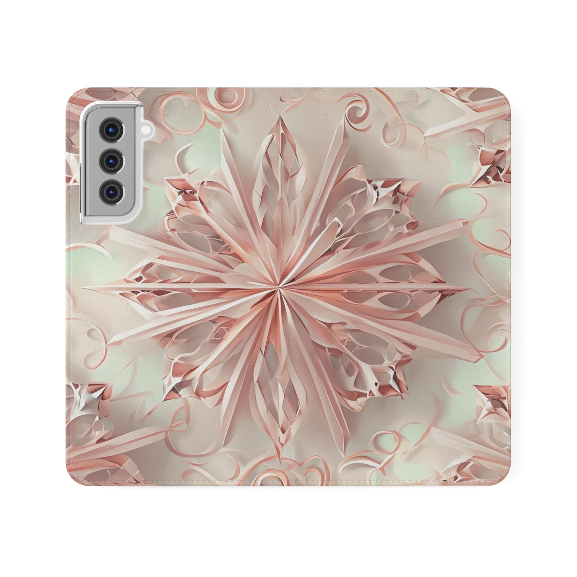 Blush Frost - Abstract Wallet Phone Case for Samsung Galaxy S21