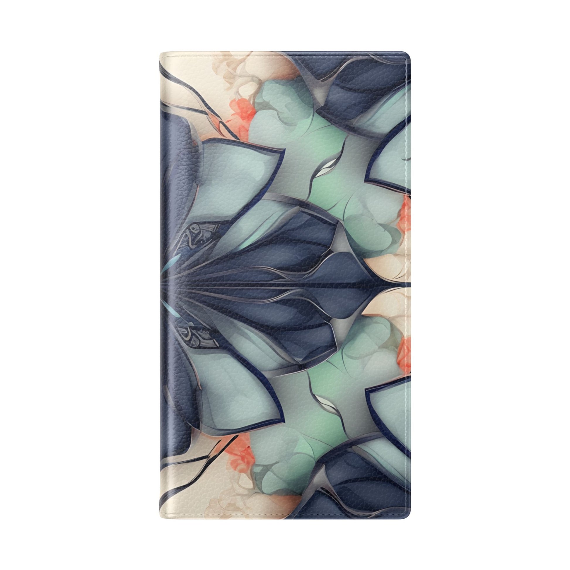 Midnight Mosaic - Abstract Floral Flip Phone Case for Samsung Galaxy S23 Ultra