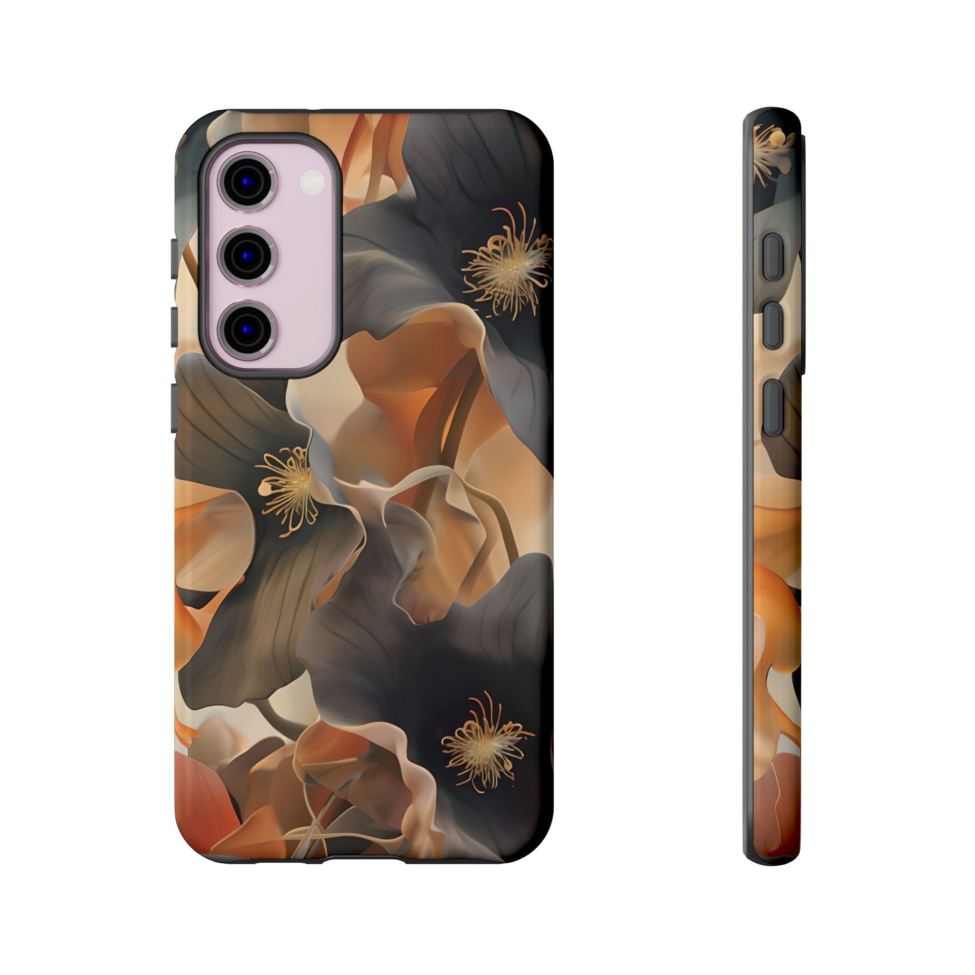 Autumn Ember - Moody Floral Art Samsung Galaxy S23 Plus Tough Phone Case - Warm Earthy Botanical Design