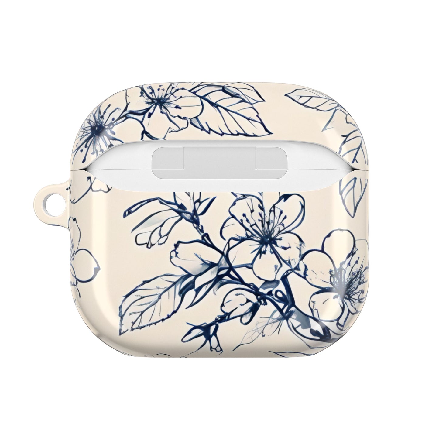 Blossom Sketch AirPod Case - Elegant Floral Earbud Cover for Gen 1, 2, 3, Pro Gen 1 & 2 - Chic Blue Botanical Gift for Her