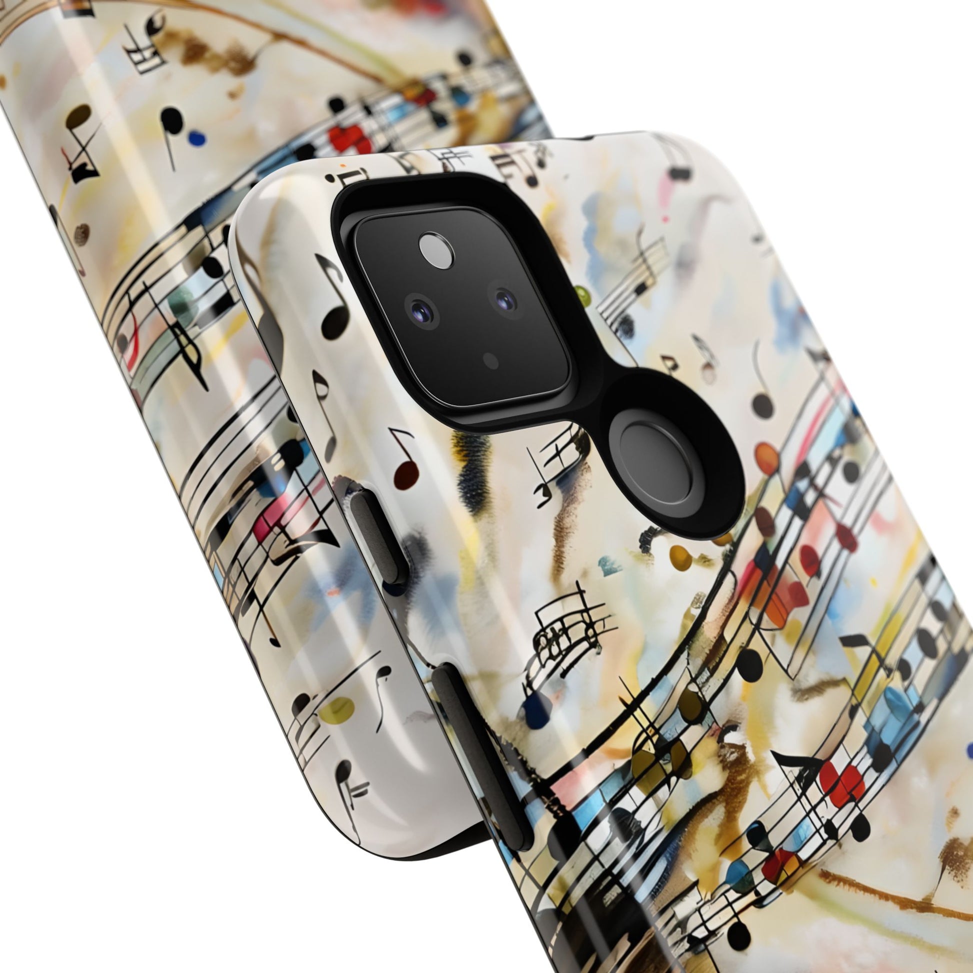 Melodic Flow Abstract Music Notes Tough Case for Google Pixel 4a 5G - Shockproof Phone Cover
