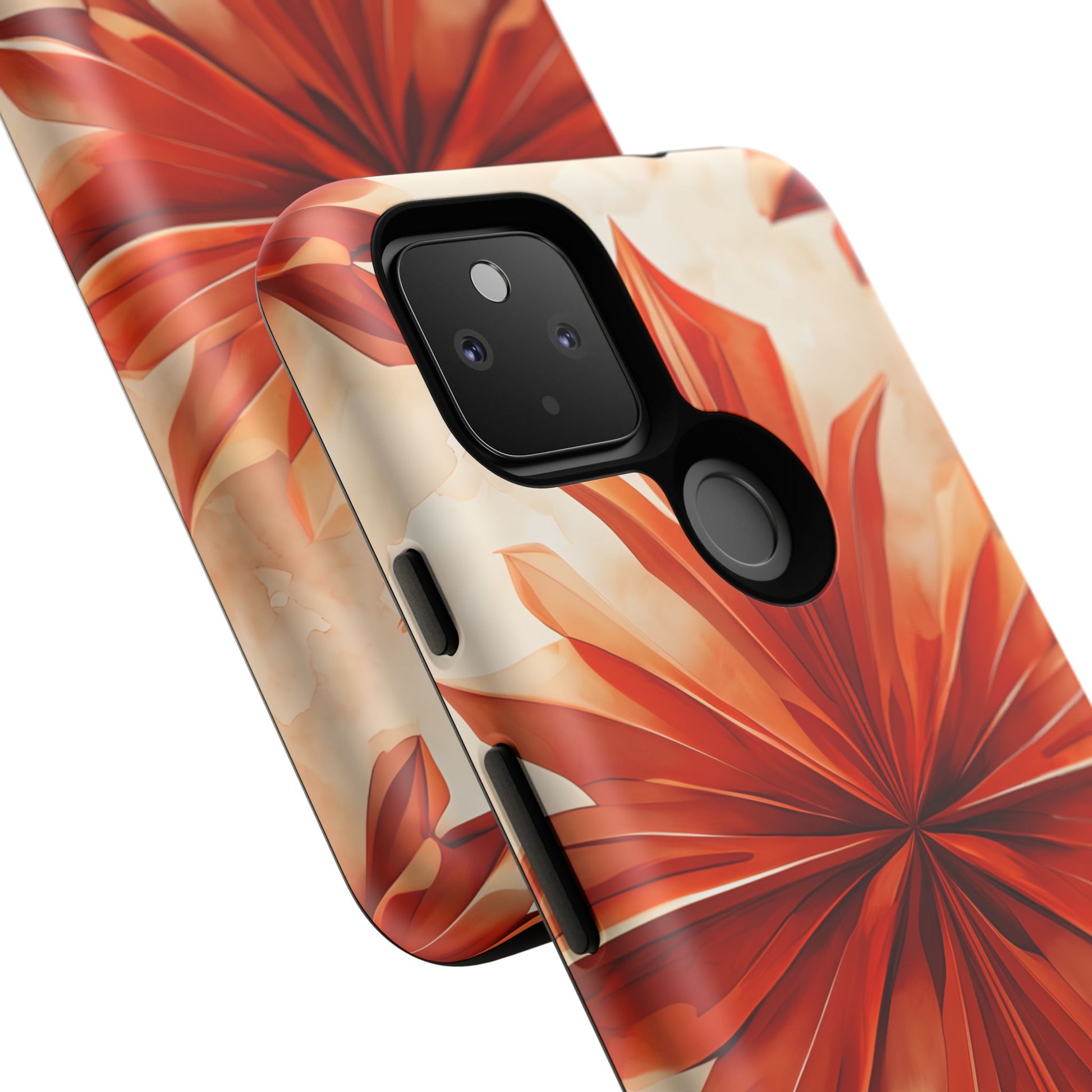 Sunset Fleur Google Pixel 4a 5G - Kaleidoscope Collection of MagSafe Compatible - Vibrant Sunset Flower Design