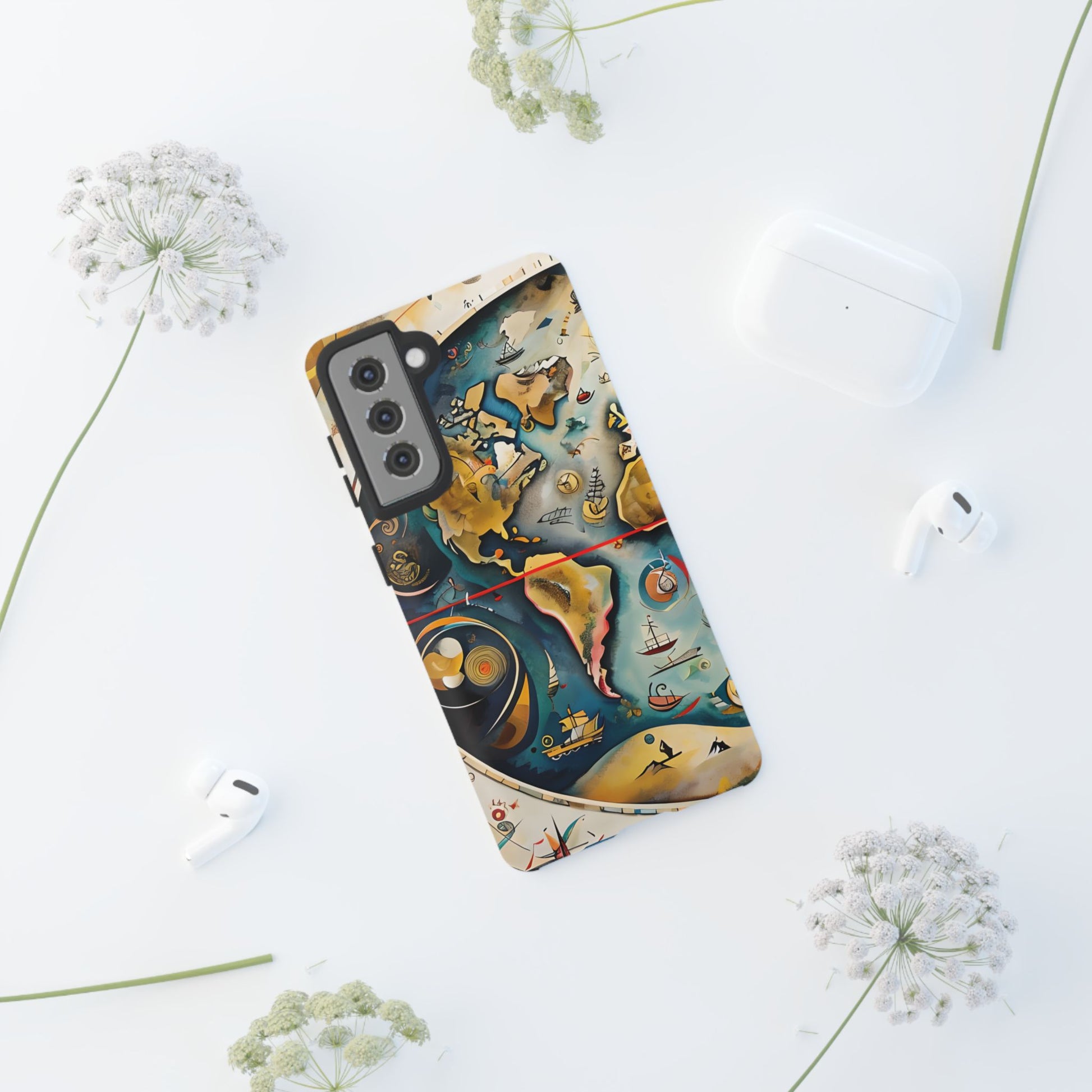 Celestial Map Samsung Galaxy S21 Tough Case - Vintage Map - Premium Abstract Design