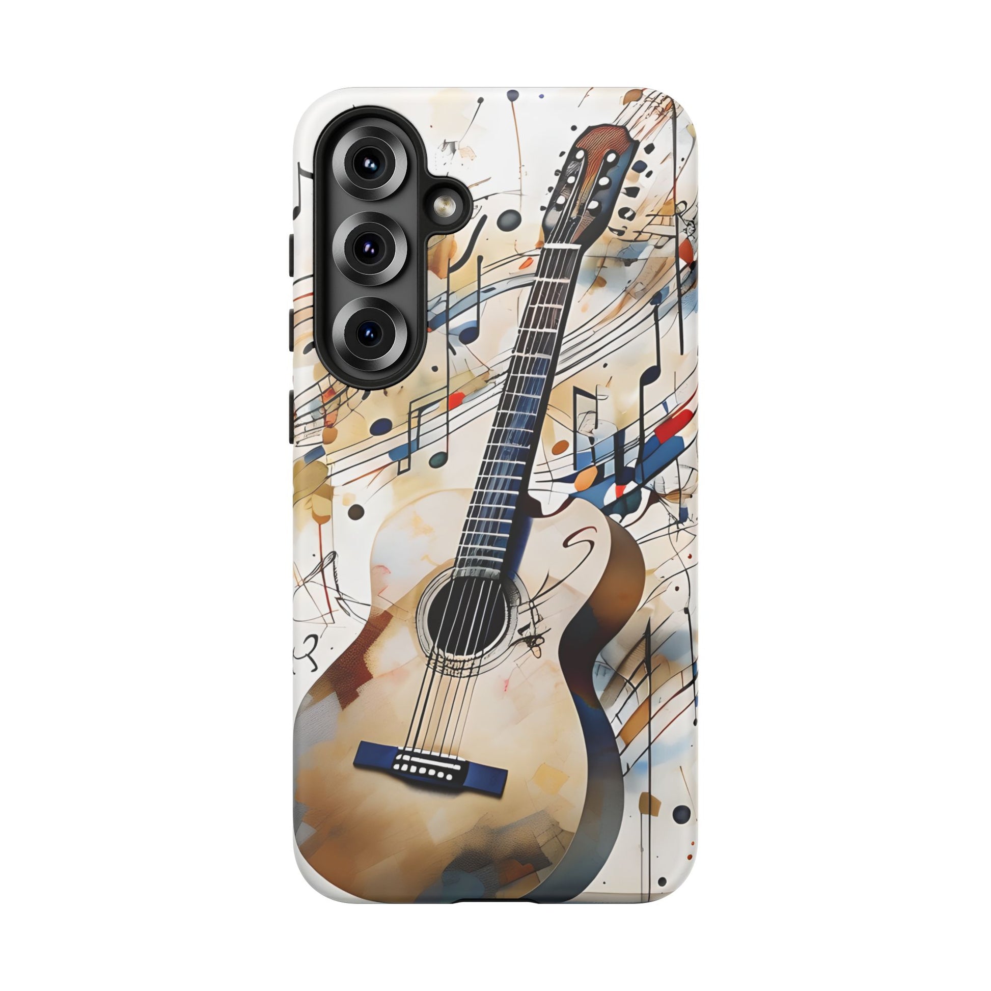 Strum and Flow Acoustic Guitar Art Tough Case for Samsung Galaxy S25 Plus - Shockproof Phone Cover