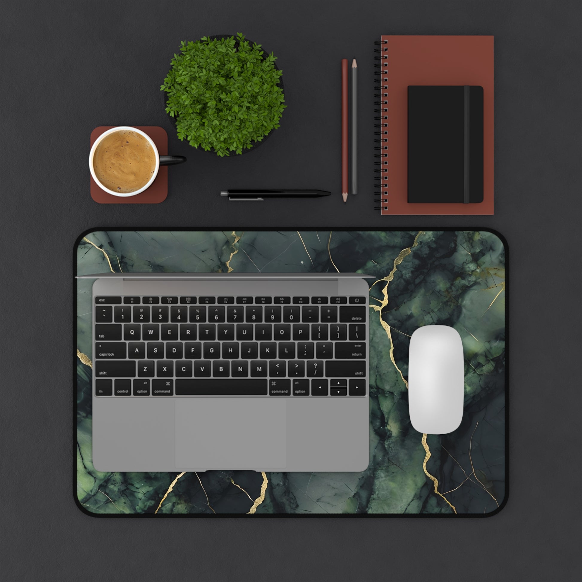 Verdant Vein Designer Desk Mat - Premium Office Desk Pad, 3 Sizes Available, Artistic Workspace Protection