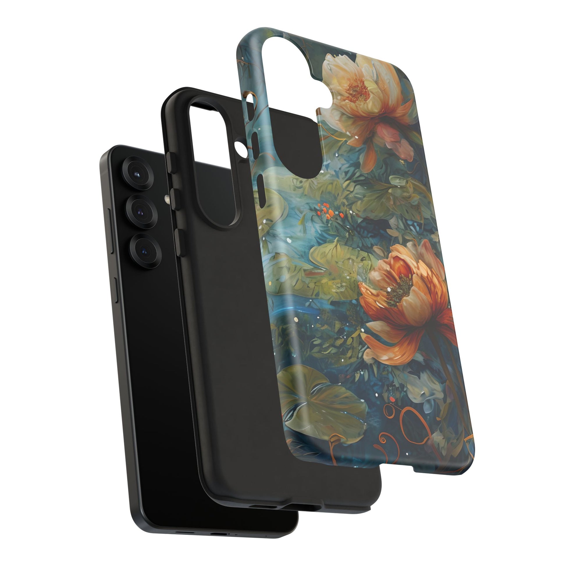 Waterlily Nocturne Samsung Galaxy S25 Plus Case - Artistic Mountain Lake Design, Nature-Inspired Protective Cover, Elegant Gift for Outdoor Lovers