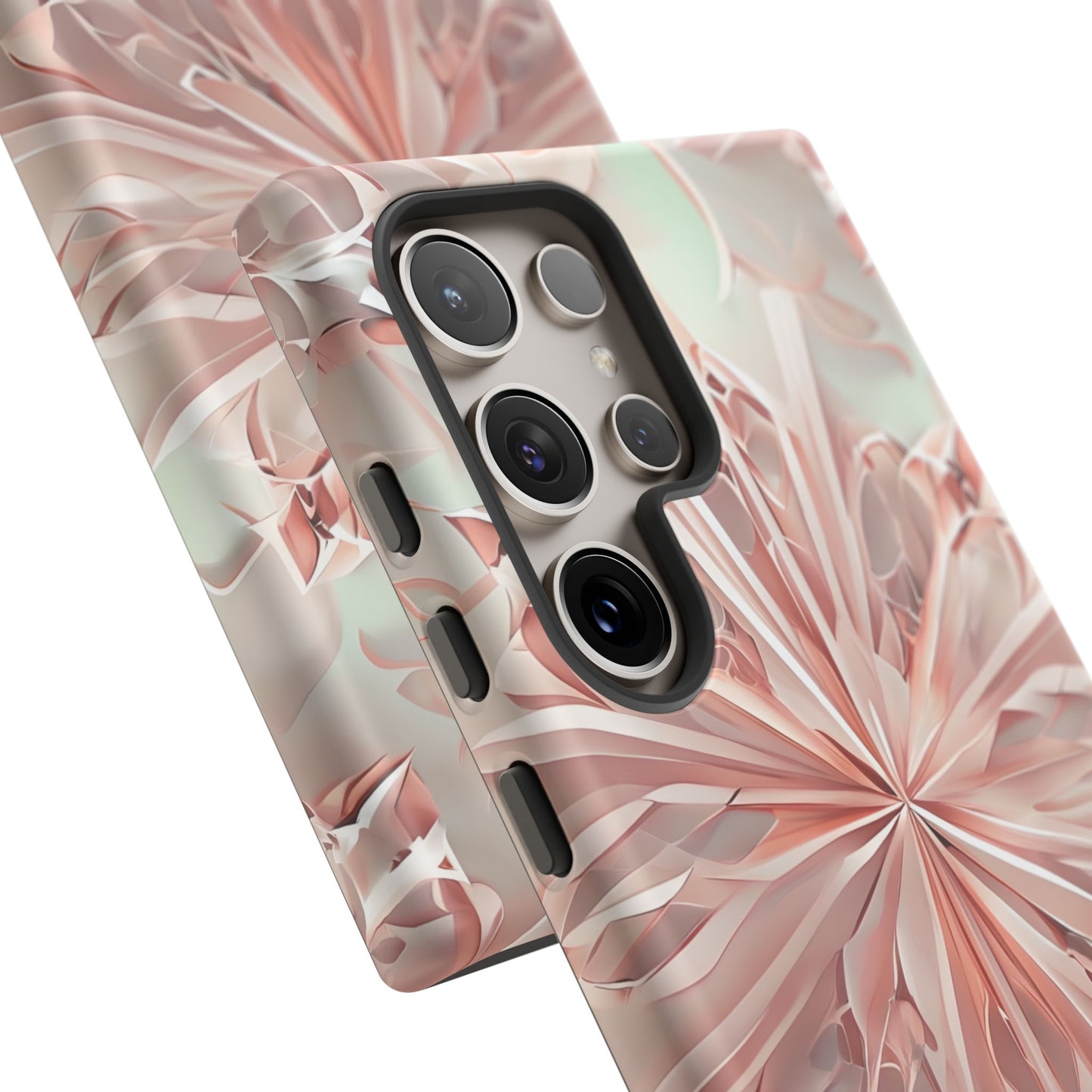 Blush Frost from our Kaleidoscope Collection - Samsung Galaxy tough case - Soft Pink Geometric Floral Design