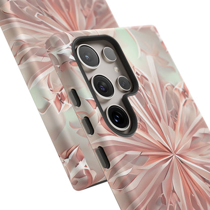 Blush Frost from our Kaleidoscope Collection - Samsung Galaxy tough case - Soft Pink Geometric Floral Design