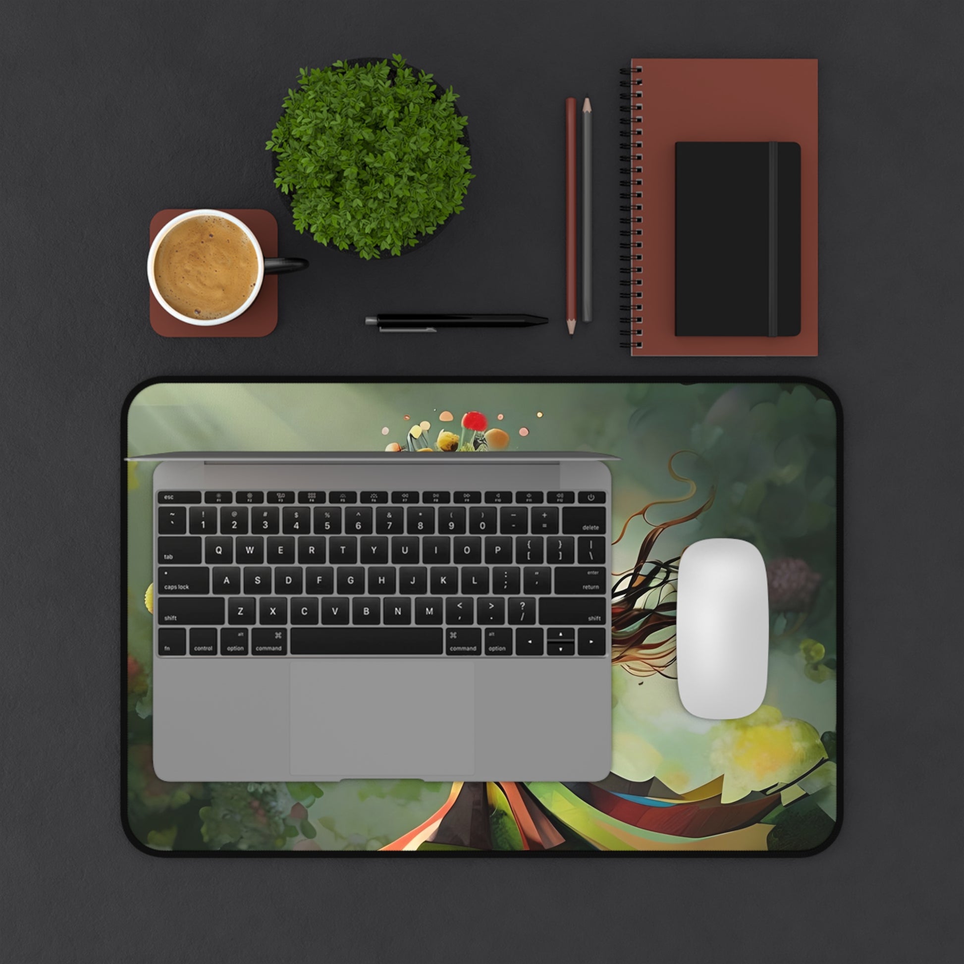 Dancing Wildflower Must Desk Mat - Premium Office Desk Pad, 3 Sizes Available, Artistic Workspace Protection