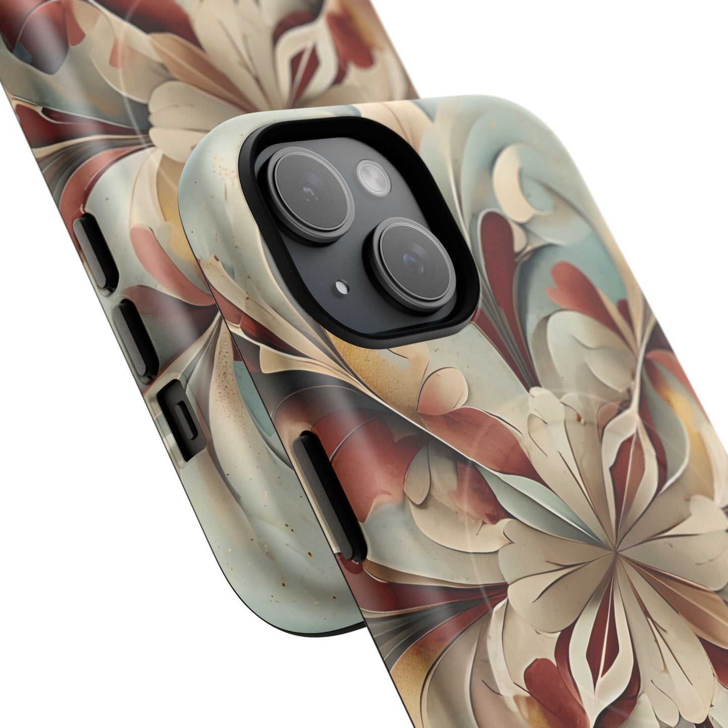 Vintage Baroque Blossom - Ornate Floral Art iPhone MagSafe Phone Case - Elegant Baroque-Inspired Design